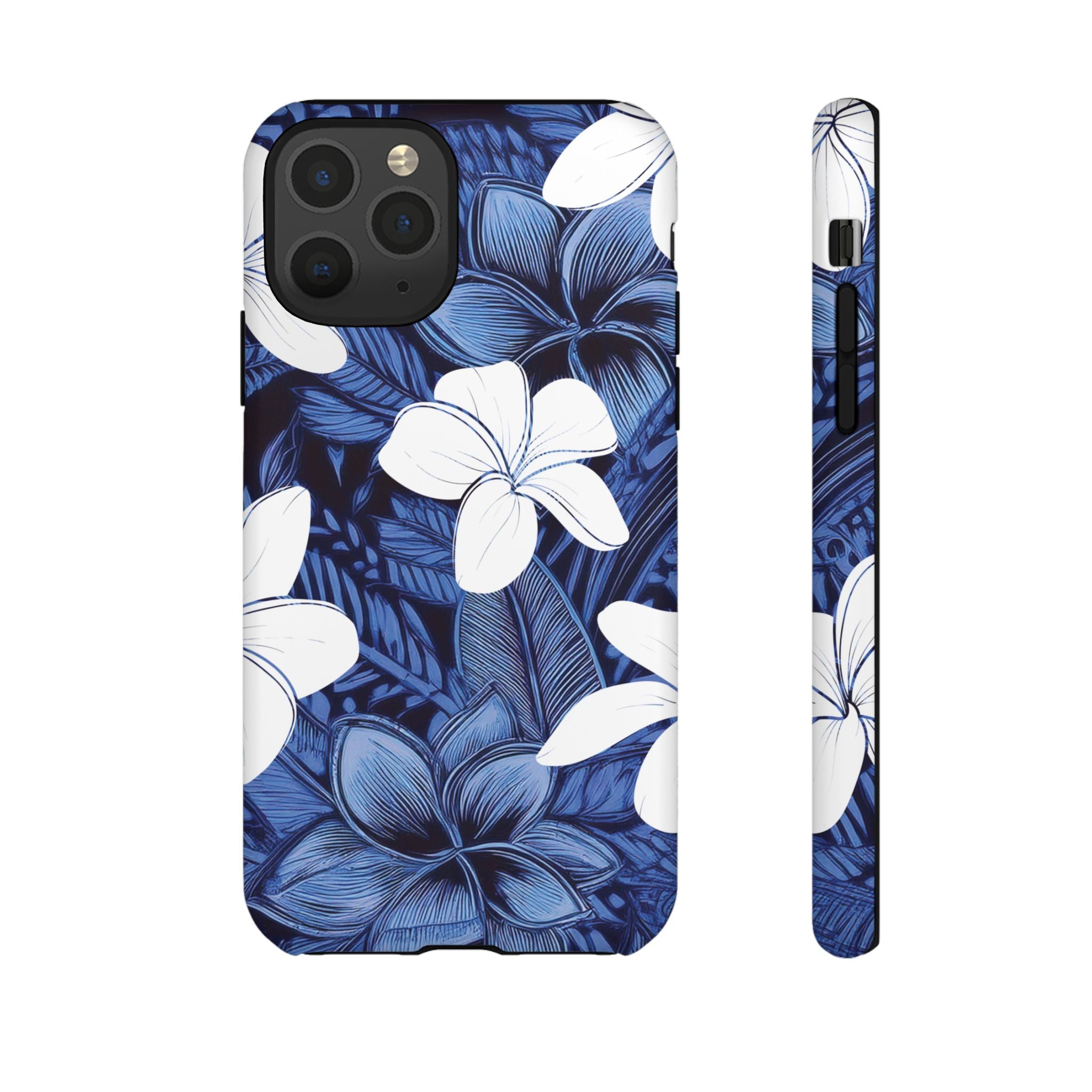 Eternal Blue Plumeria Tough Case for iPhone Phone Case The Local Banyan