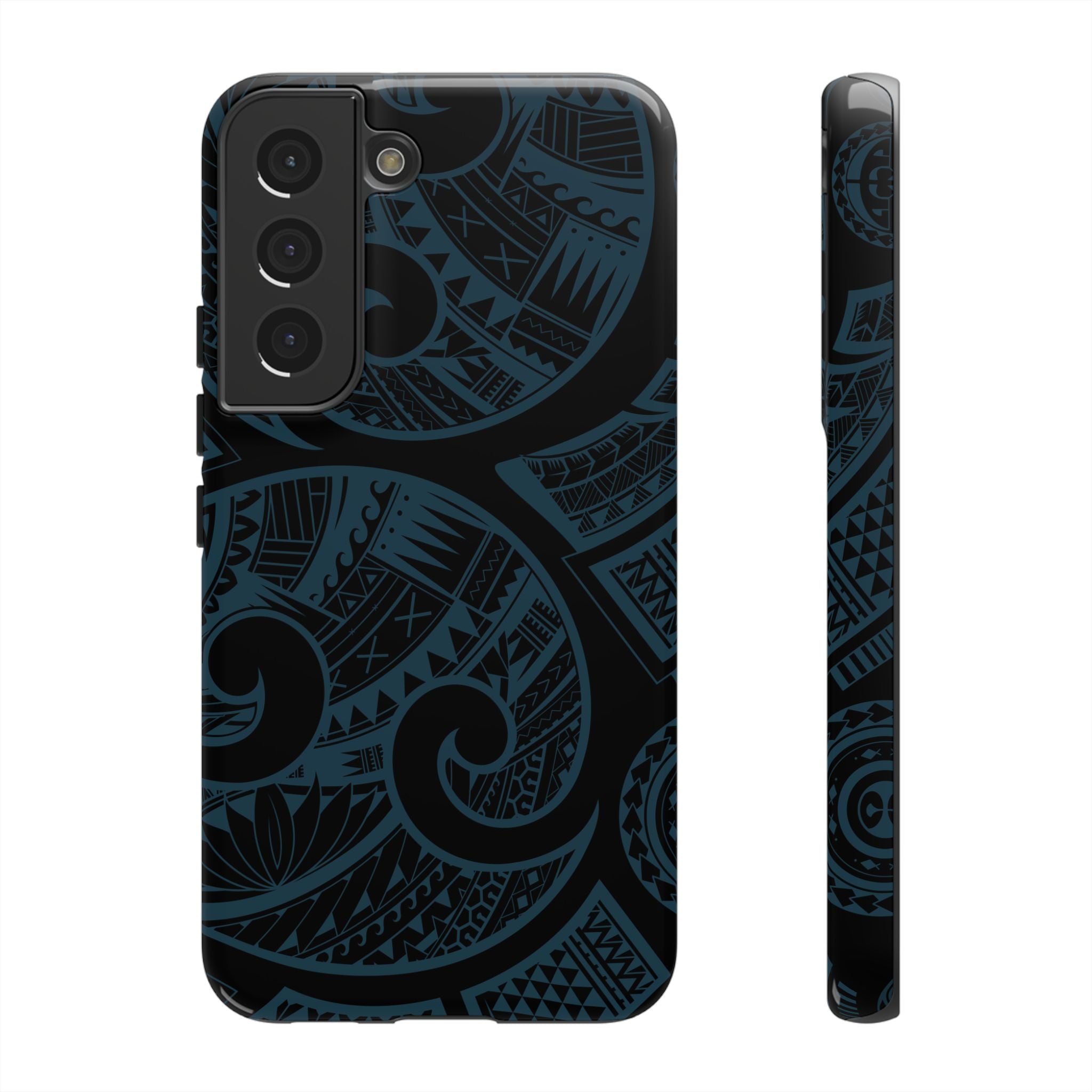 Island Tribal Royal Teal Tough Case for Samsung Galaxy Phone Case The Local Banyan Samsung Galaxy S22 Glossy