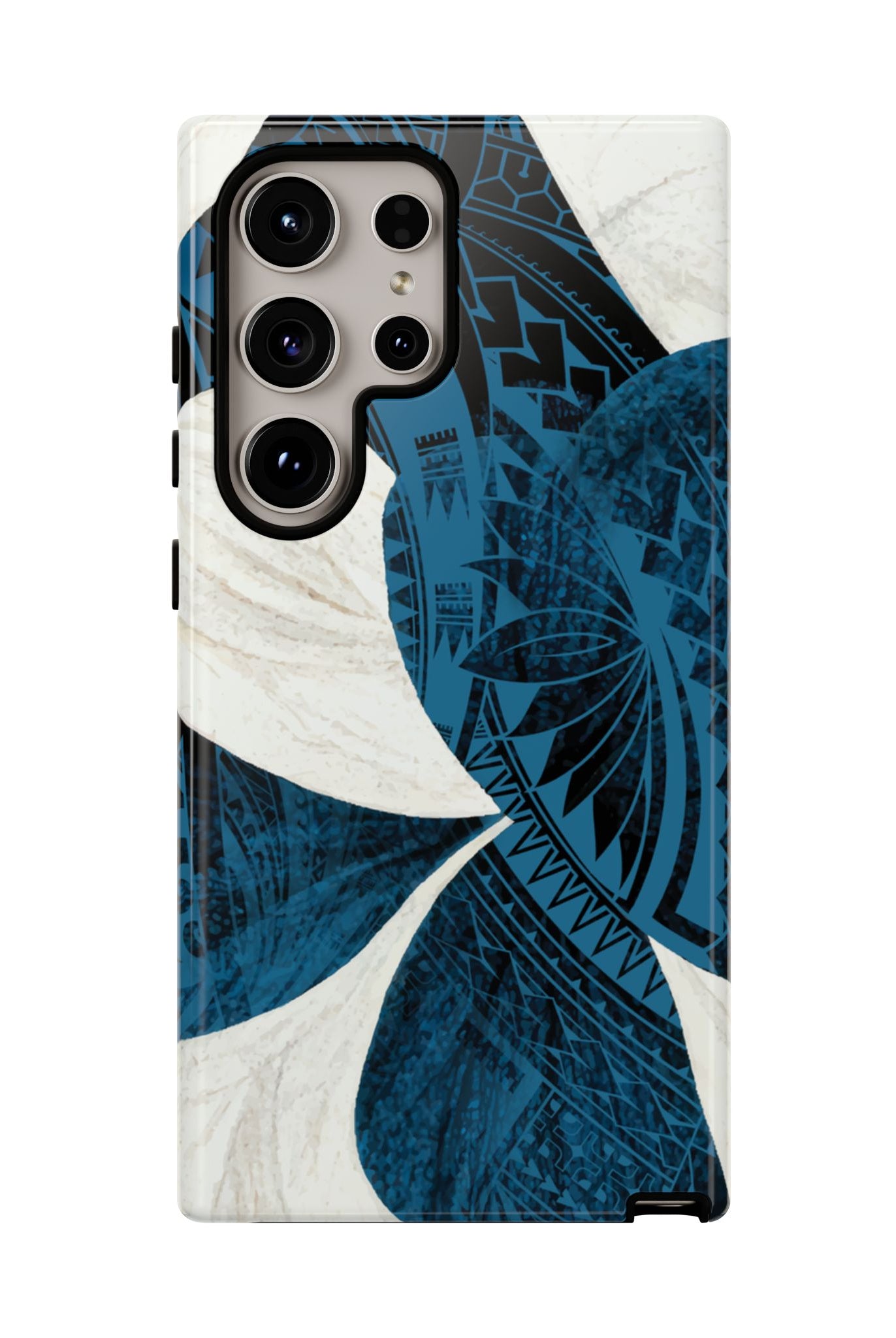 Hana Breeze Tough Samsung Galaxy Case Side View - Dual Layer Drop Protection Hawaiian Phone Case - The Local Banyan