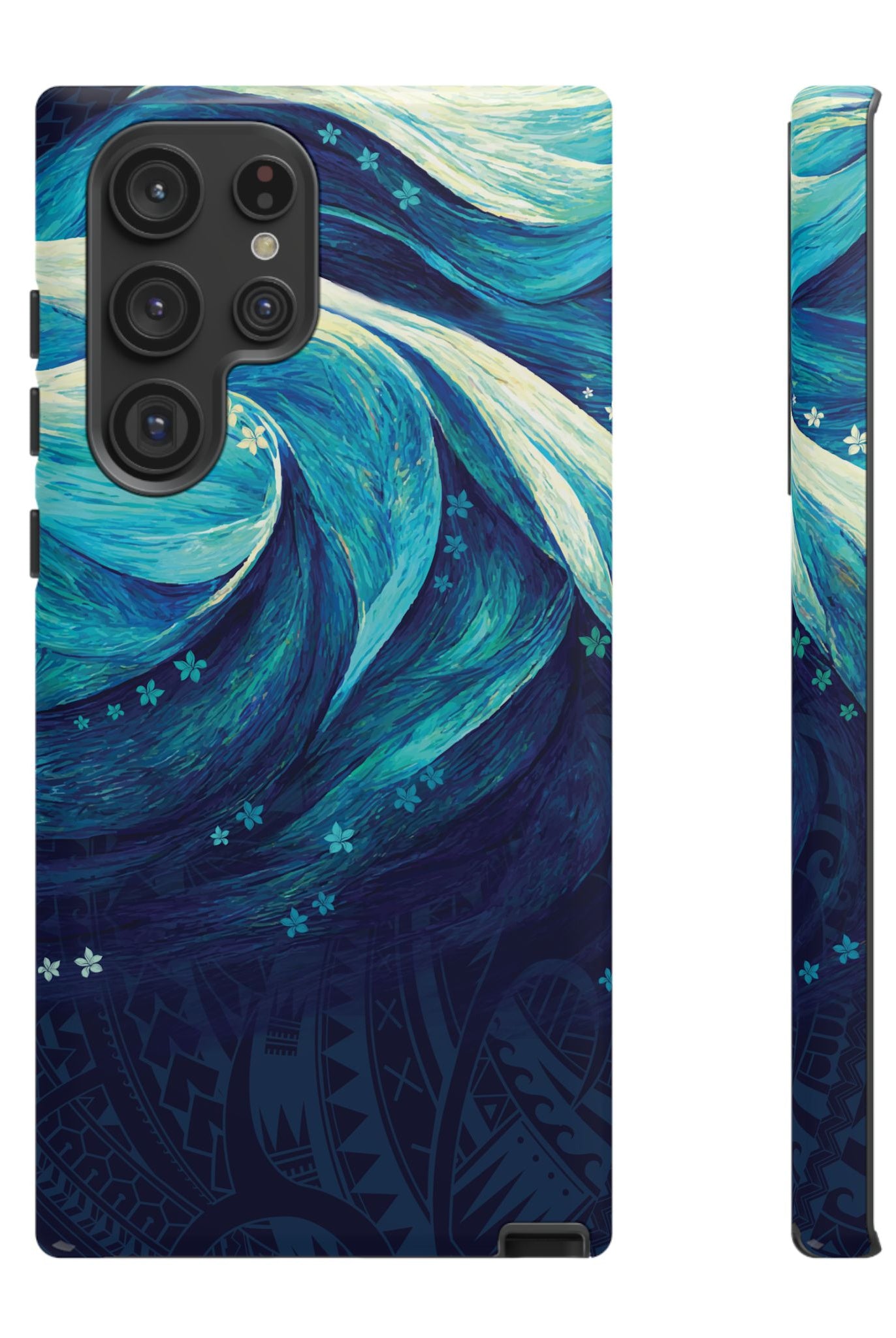 Eternal Mana Tough Samsung Galaxy Case Side View - Dual Layer Drop Protection Hawaiian Phone Case - The Local Banyan