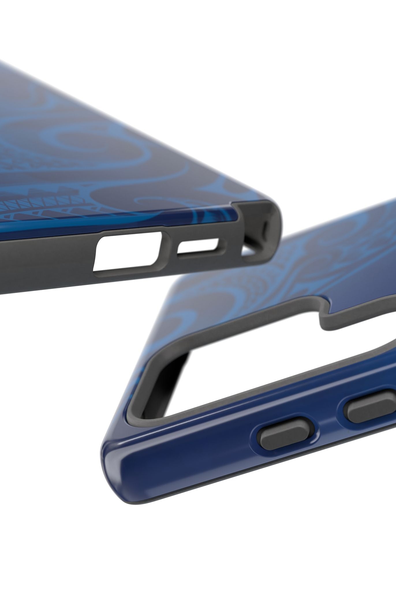 Woman holding Kai Legacy Tough Samsung Galaxy Case - Hawaiian Ocean Blue Polynesian Tribal Design - The Local Banyan