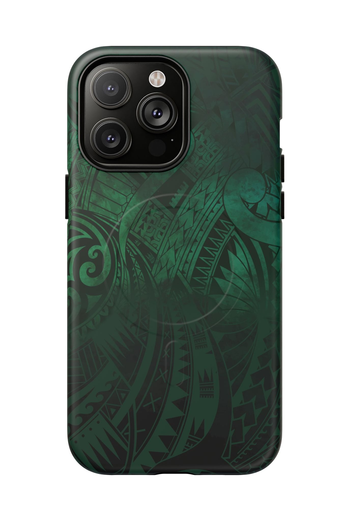 Nahele Spirit MagSafe iPhone Case iPhone 14 Pro Max Matte - Hawaiian Forest Green Polynesian Tribal Design - The Local Banyan