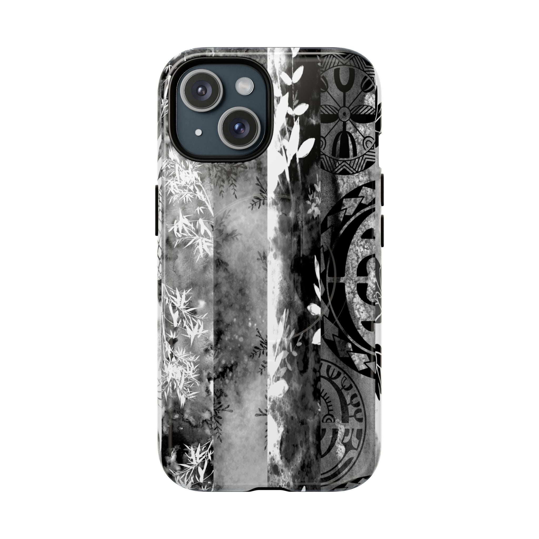 Monochrome Oasis Magnetic Case for iPhone Phone Case The Local Banyan iPhone 15 Glossy