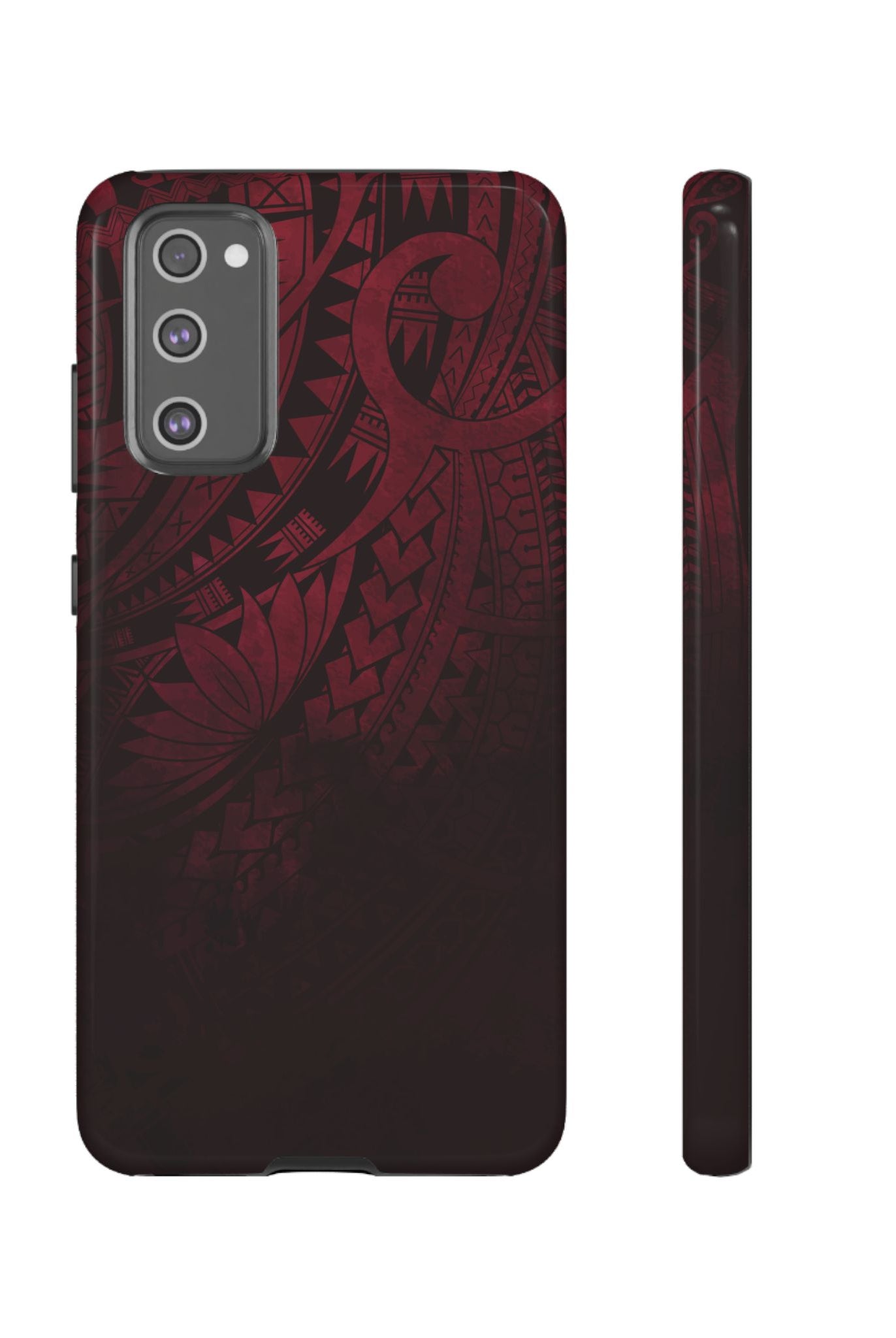 Eternal Ember Tough Samsung Galaxy Case Samsung Galaxy S20 FE Glossy - Hawaiian Red Tribal Polynesian Design - The Local Banyan