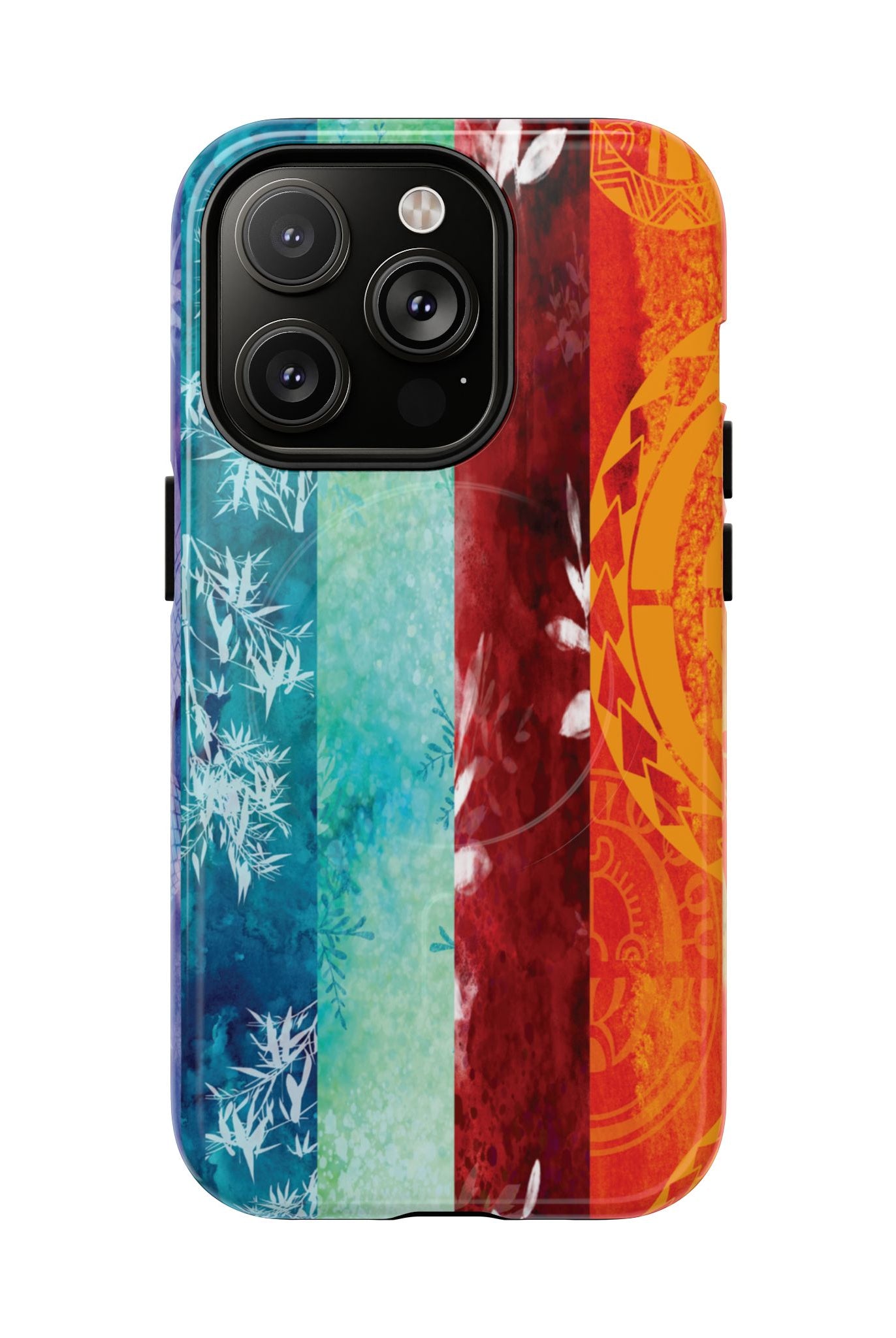 Island Vibes MagSafe iPhone Case iPhone 14 Pro Glossy - Hawaiian Colorful Tropical Floral Design - The Local Banyan
