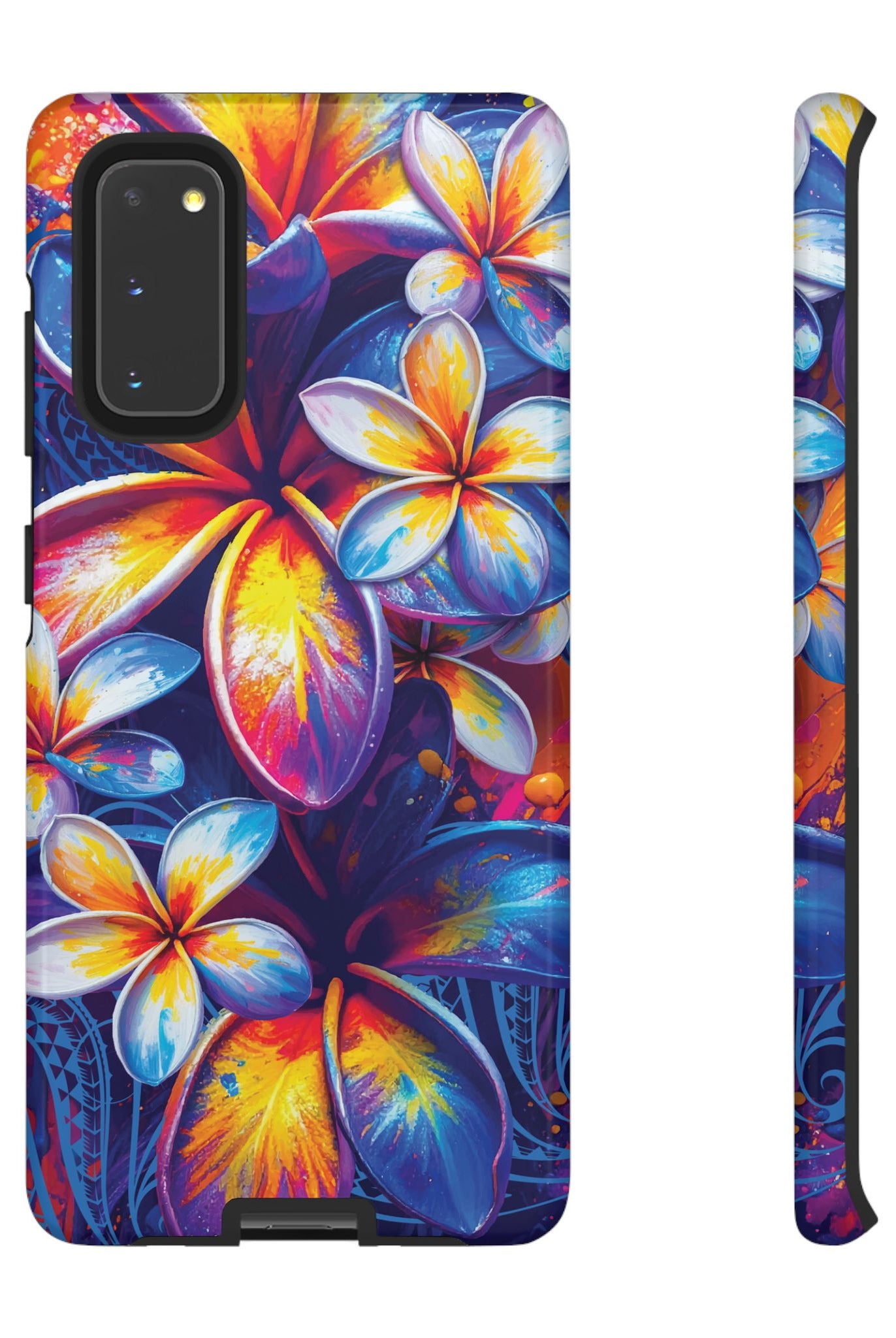 Sunset Ink Tough Samsung Galaxy Case Samsung Galaxy S20 Glossy - Hawaiian Plumeria Street Art Graffiti Tropical Design - The Local Banyan