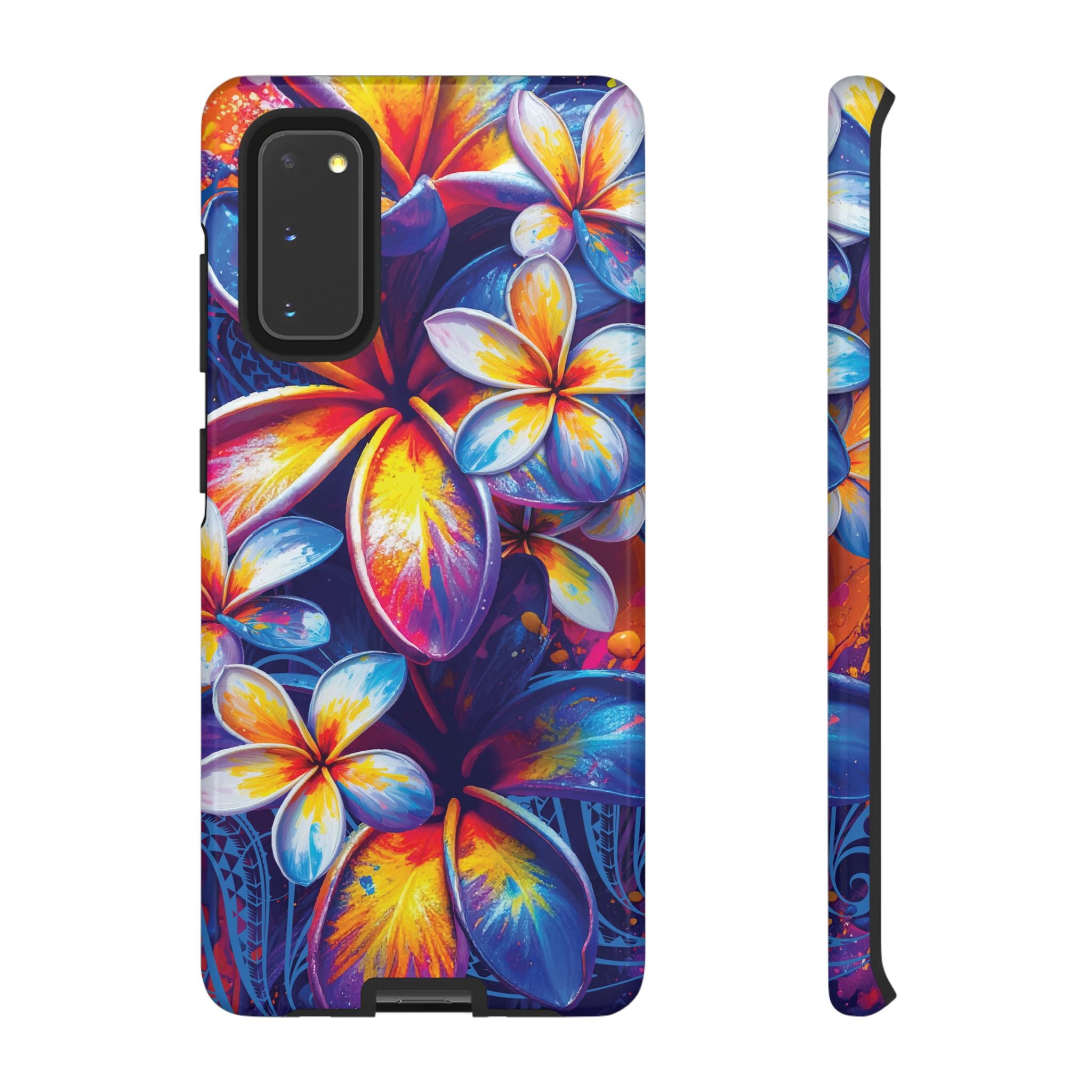 Sunset Ink Tough Samsung Galaxy Case Samsung Galaxy S20 Glossy - Hawaiian Plumeria Street Art Graffiti Tropical Design - The Local Banyan