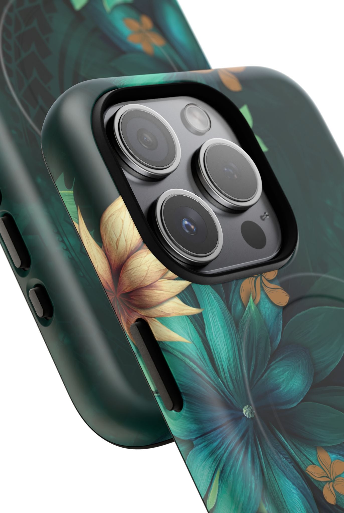 Aloha Whispers MagSafe iPhone Case Side View - Dual Layer Drop Protection Hawaiian Phone Case - The Local Banyan