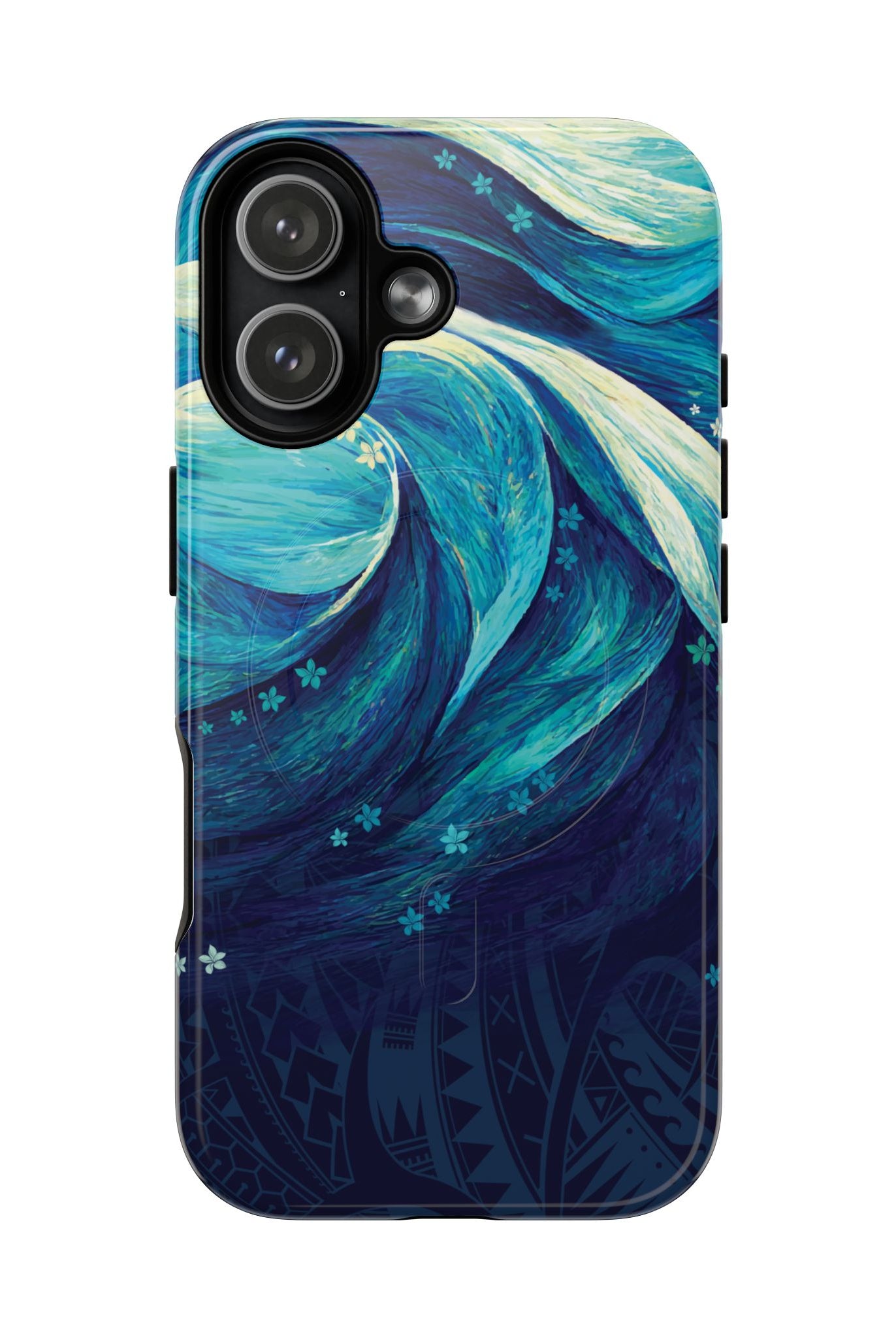 Eternal Mana MagSafe iPhone Case iPhone 17 Glossy - Hawaiian Ocean Wave Polynesian Tribal Design - The Local Banyan
