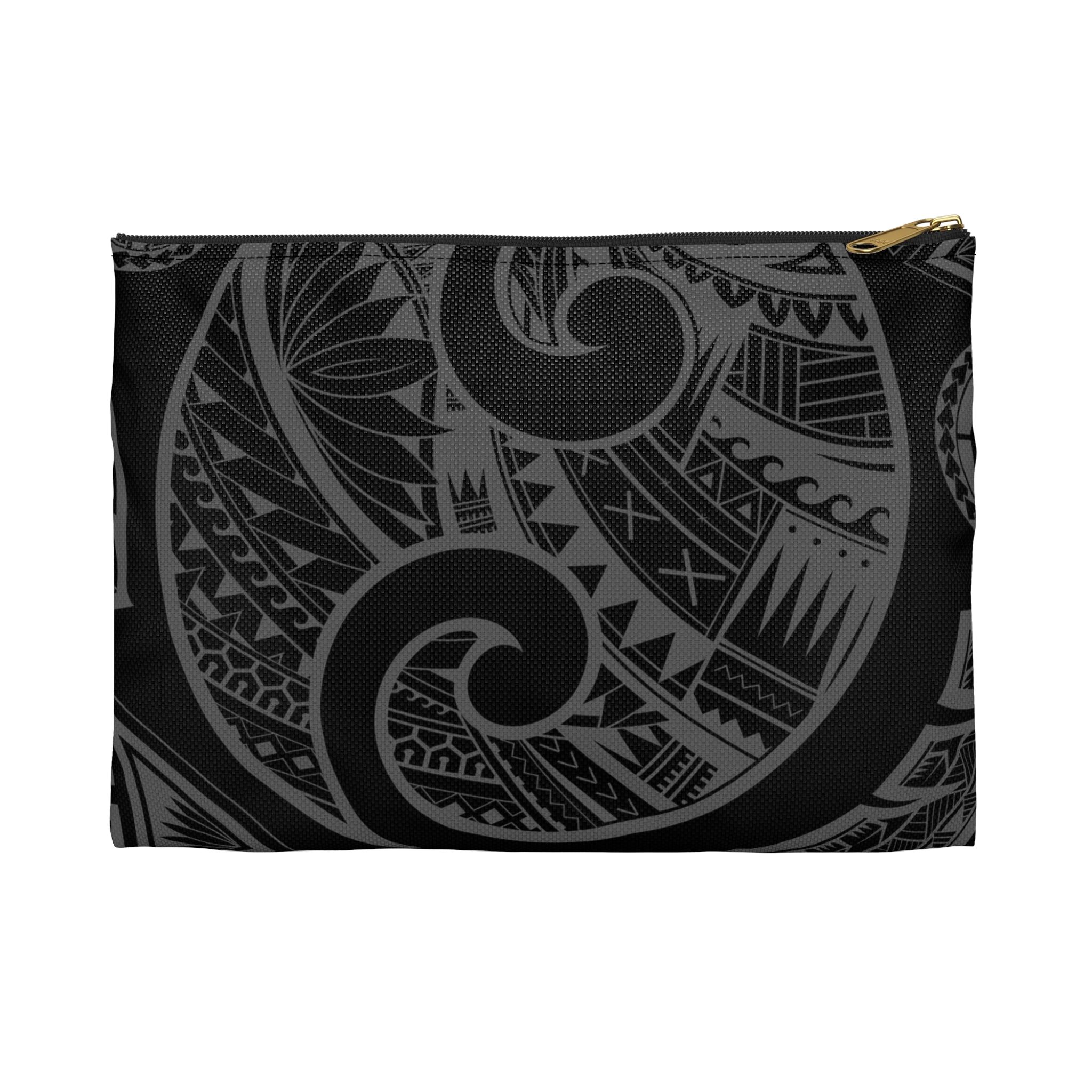 Ash Grey Tribal Travel Pouch Bag Pouches The Local Banyan Small Black zipper