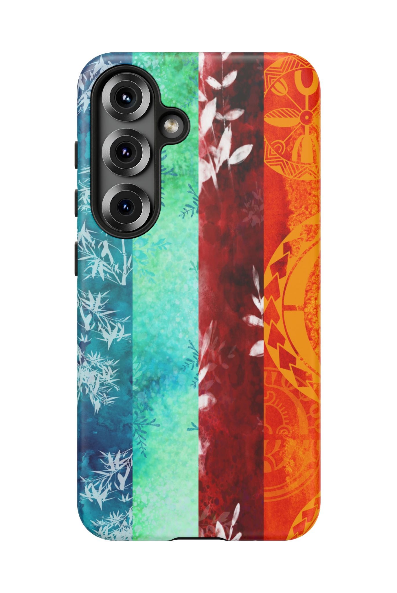 Island Vibes Tough Samsung Galaxy Case Side View - Dual Layer Drop Protection Hawaiian Phone Case - The Local Banyan
