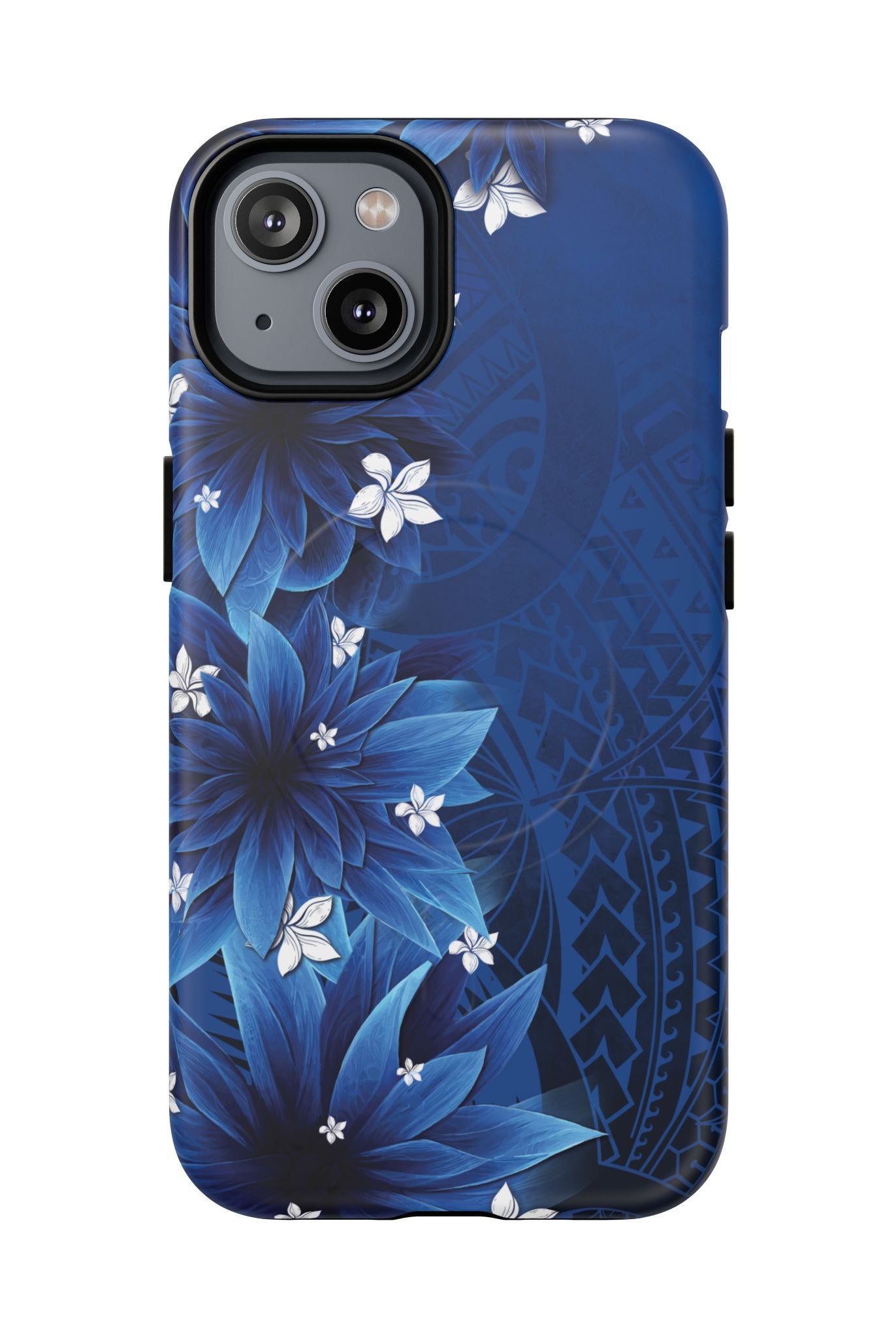 Hoku Pua MagSafe iPhone Case iPhone 14 Matte - Hawaiian Blue Star Flower Polynesian Design - The Local Banyan