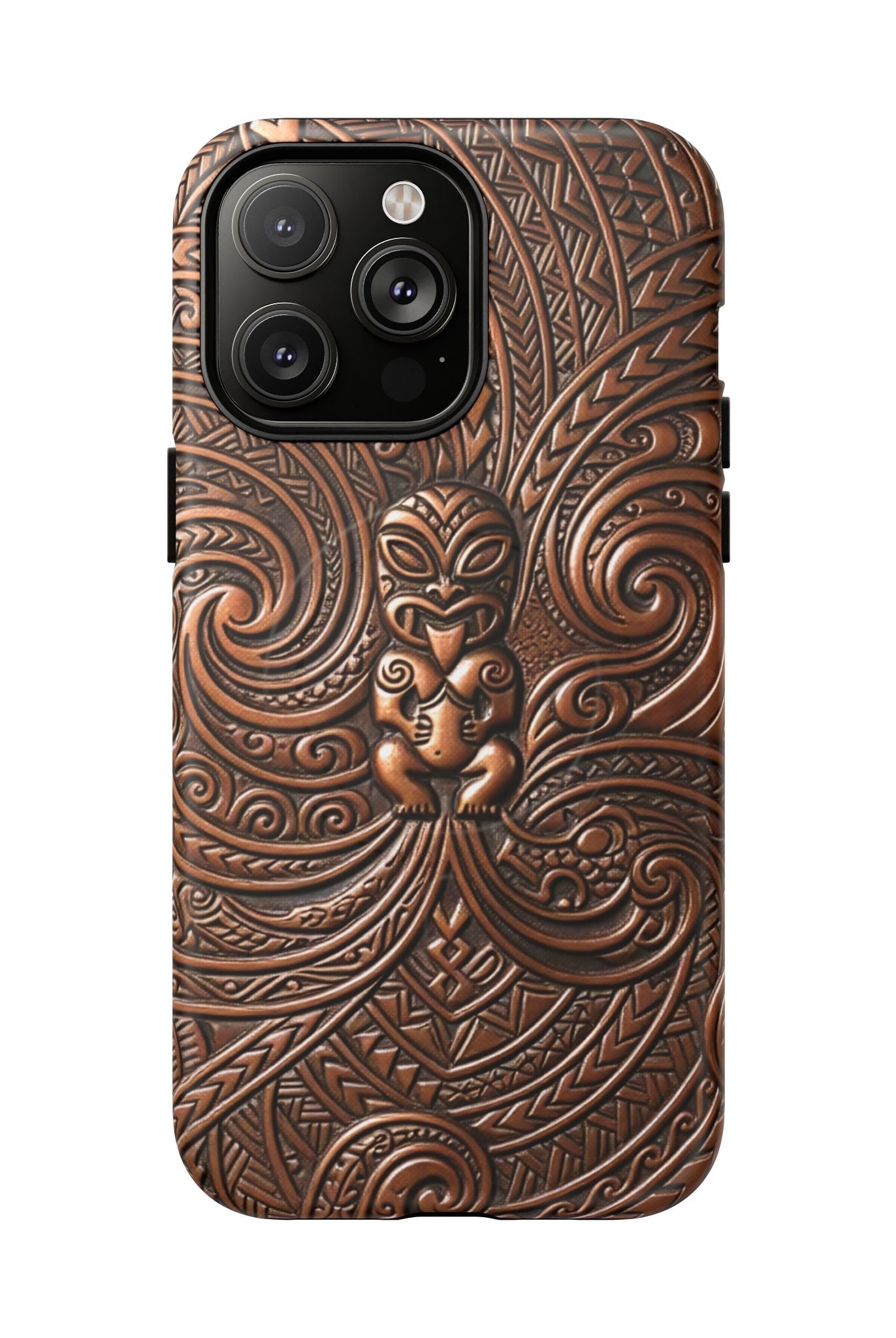 Paa Guardian MagSafe iPhone Case iPhone 14 Pro Max Matte - Hawaiian Copper Carved Tiki Polynesian Design - The Local Banyan