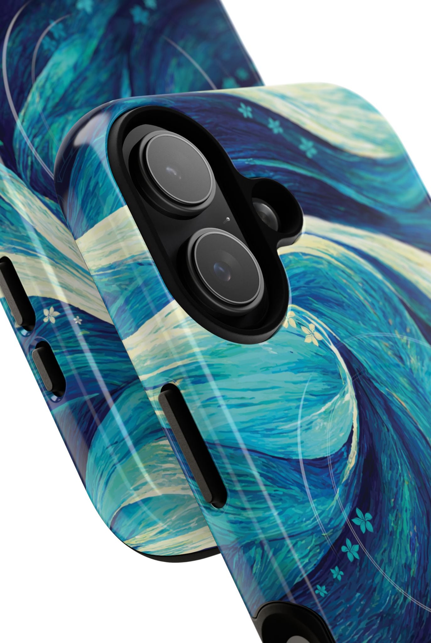 Woman holding Eternal Mana MagSafe iPhone Case - Hawaiian Ocean Wave Polynesian Tribal Design - The Local Banyan