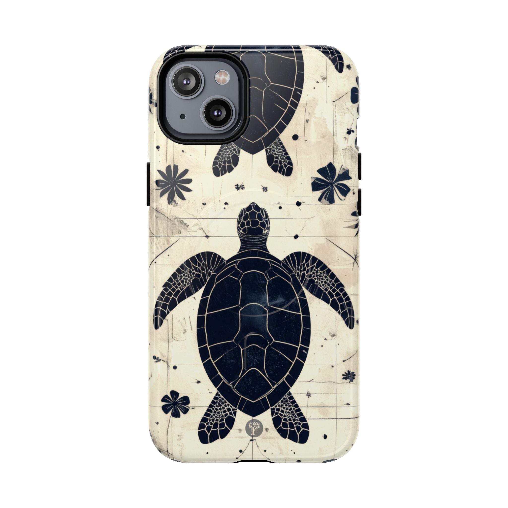 Tapa Keʻa Honu Magnetic Case for iPhone iPhone 14 Plus Glossy The Local Banyan
