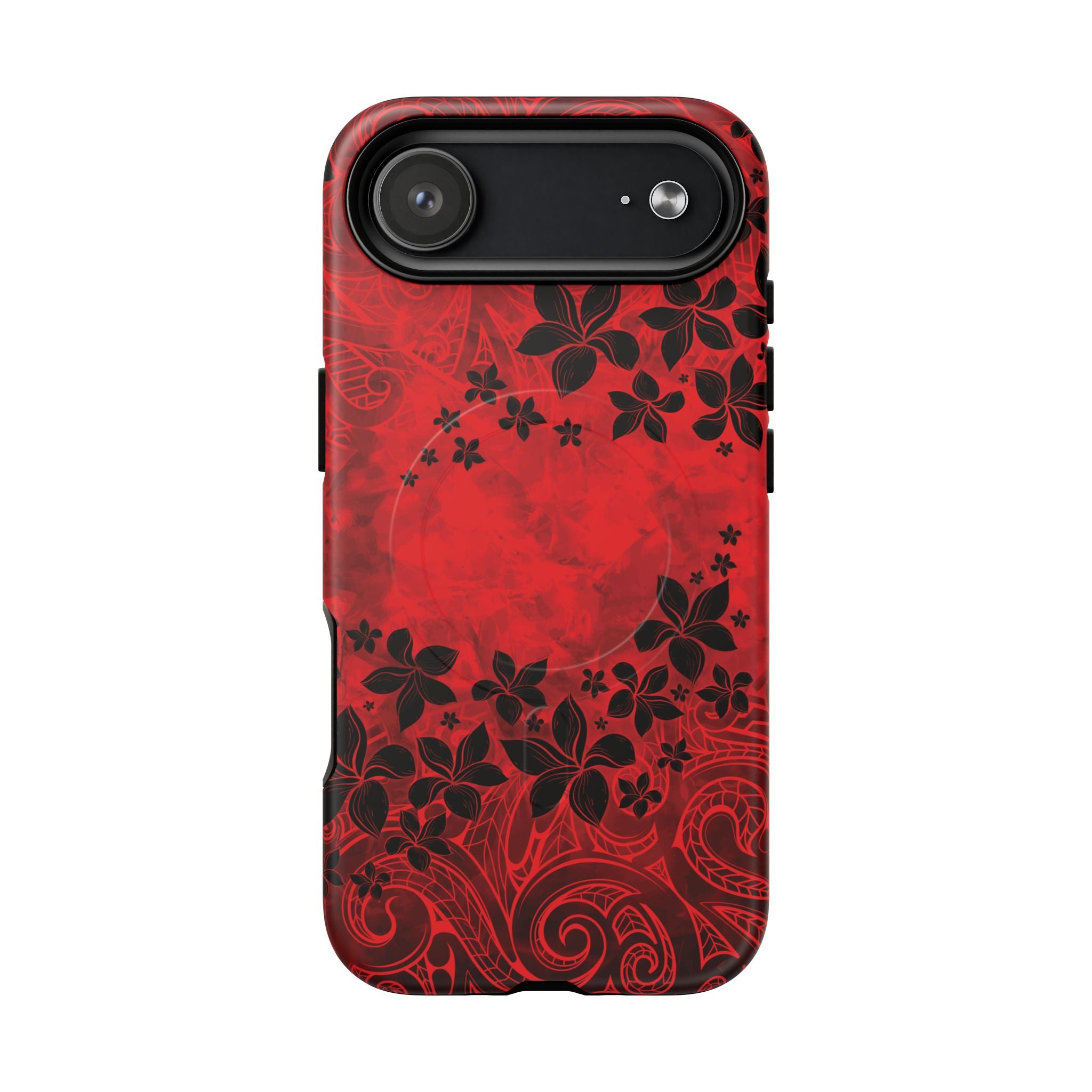 Keahi Pua MagSafe iPhone Case Side View - Dual Layer Drop Protection Hawaiian Phone Case - The Local Banyan