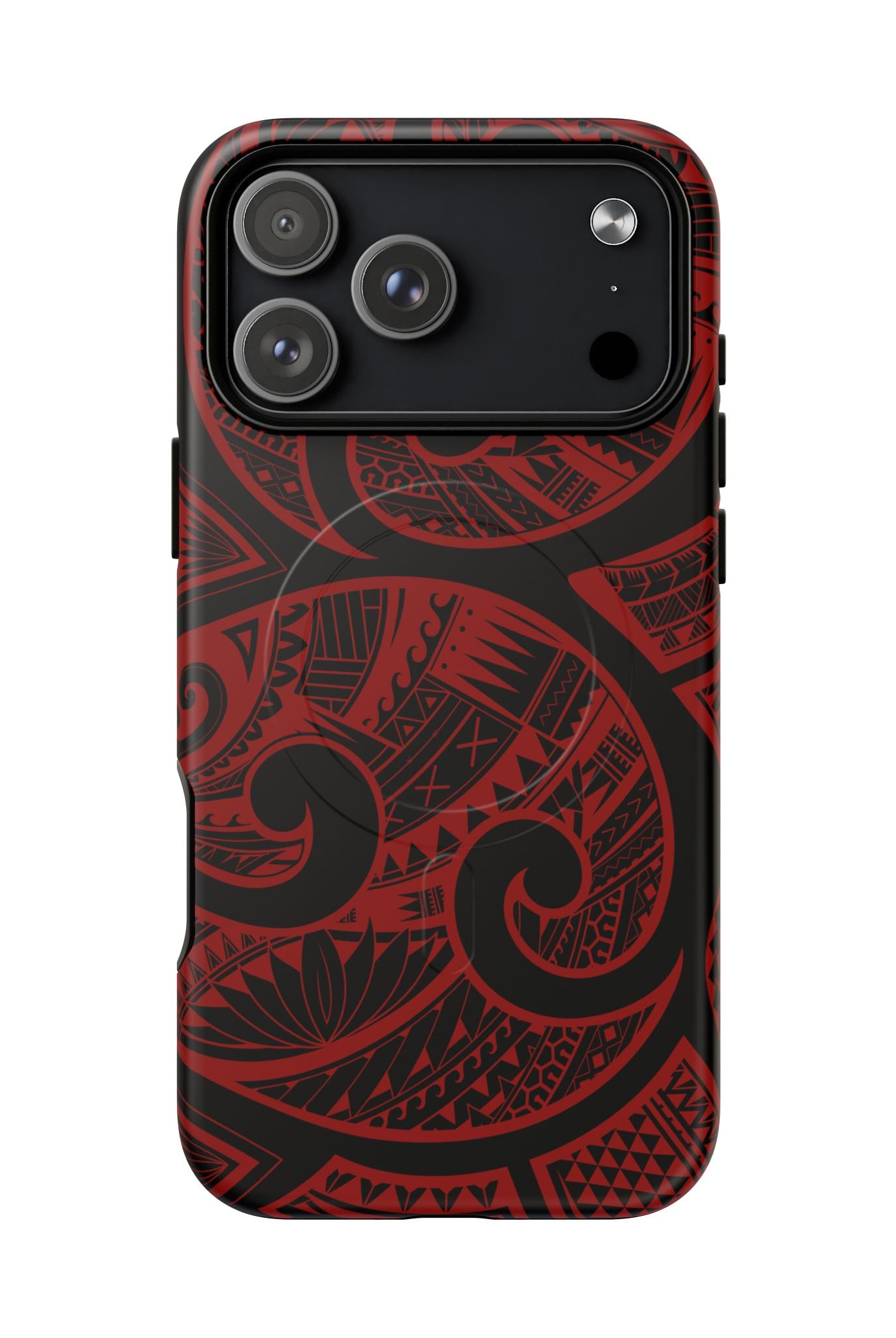 Island Tribal MagSafe iPhone Case Side View - Dual Layer Drop Protection Hawaiian Phone Case - The Local Banyan