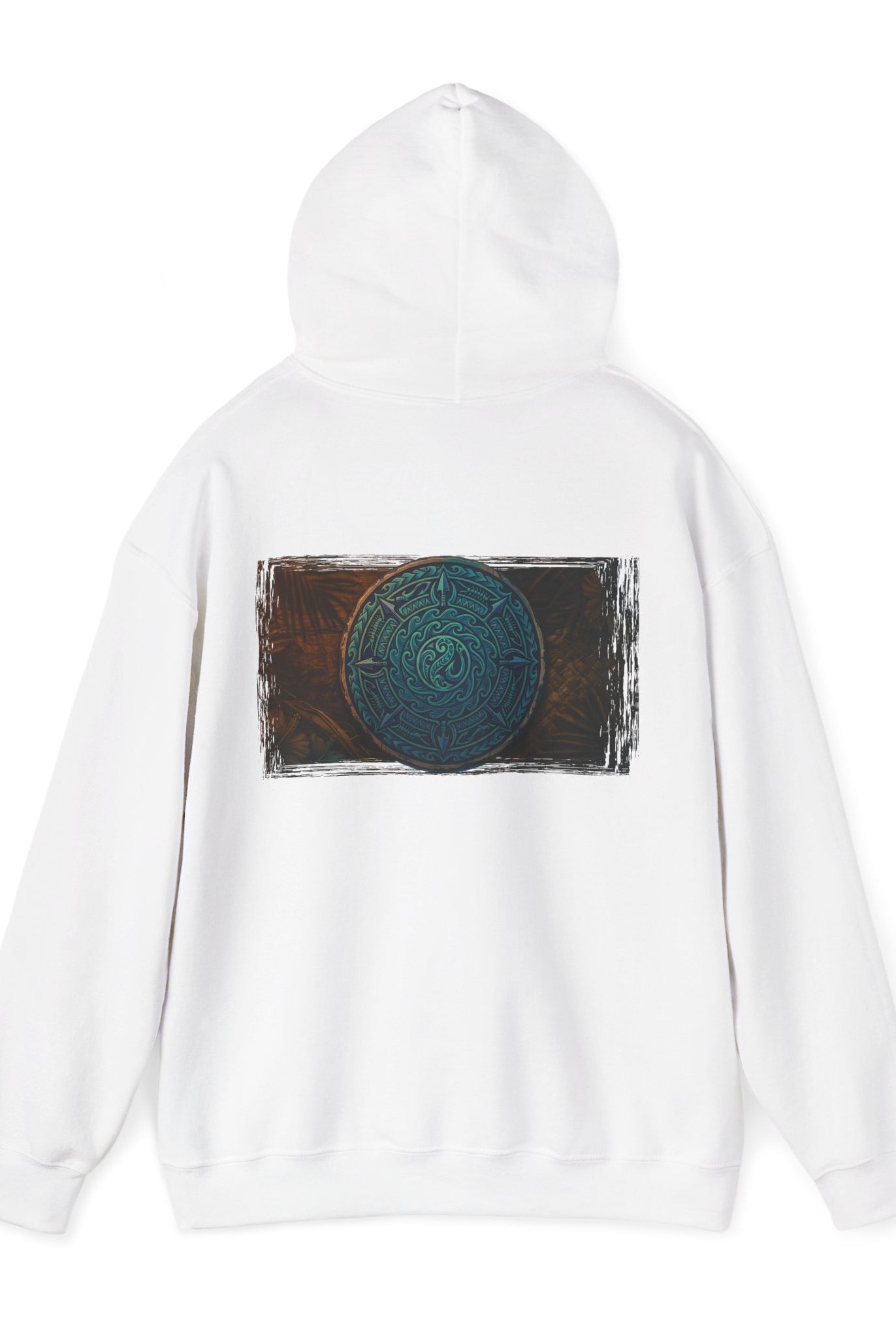 Makau Mana Heavy Blended Hooded Sweatshirt White S The Local Banyan