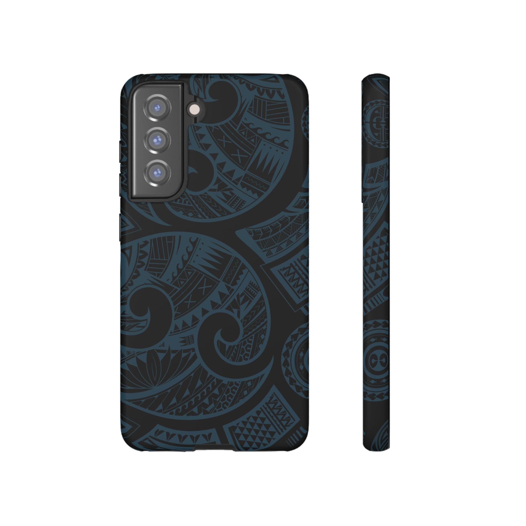 Island Tribal Royal Teal Tough Case for Samsung Galaxy Phone Case The Local Banyan Samsung Galaxy S21 FE Matte