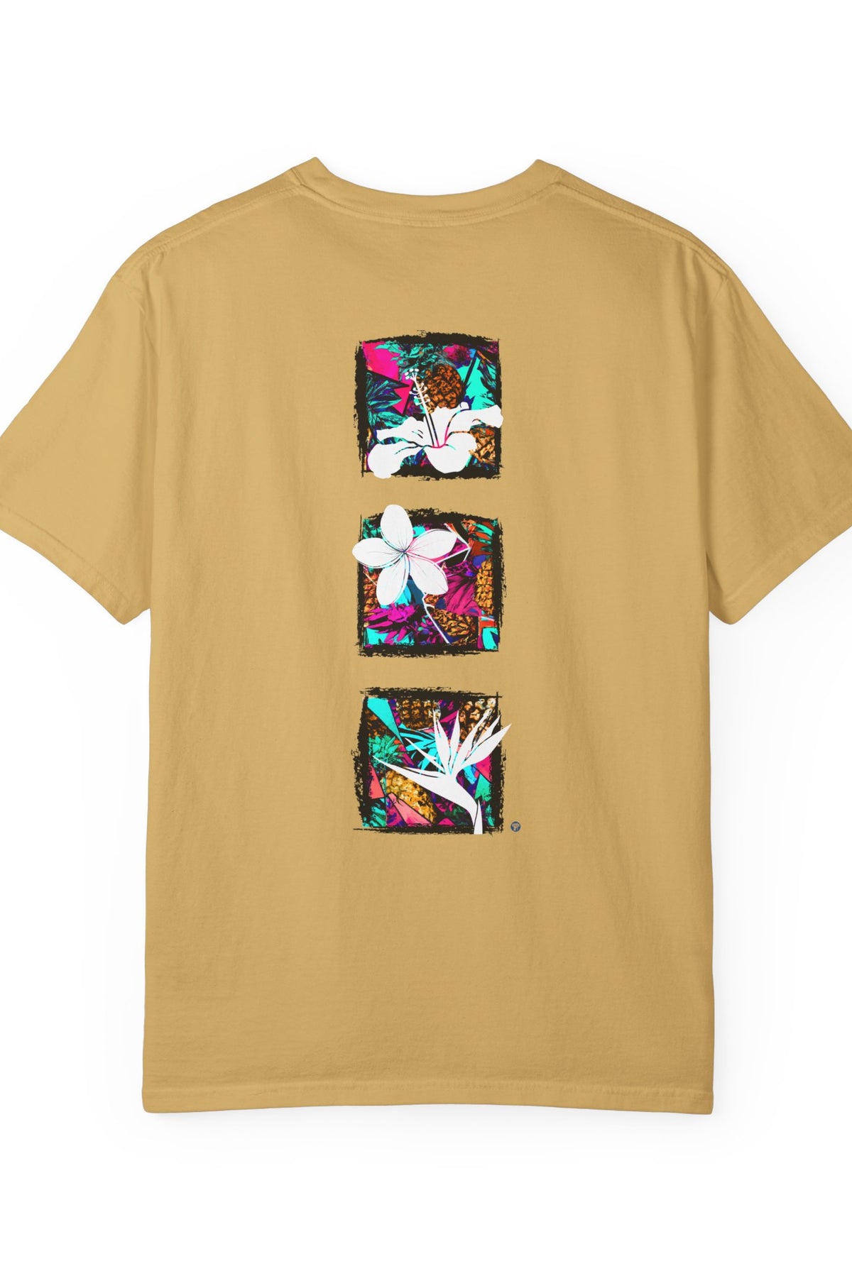 Pineapple Blossom Garment Dyed Tee Topaz Blue 4XL The Local Banyan