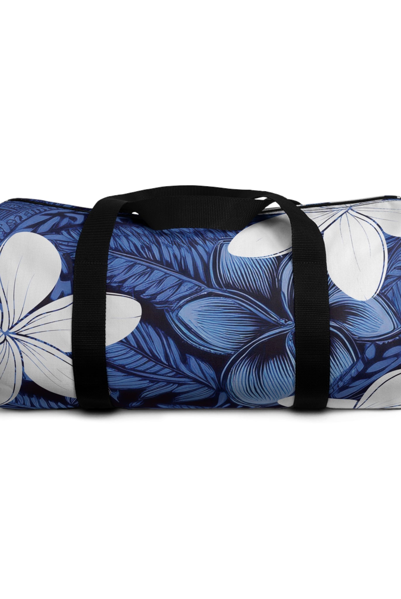 Eternal Blue Plumeria Barrel Duffel Bag Duffels Small