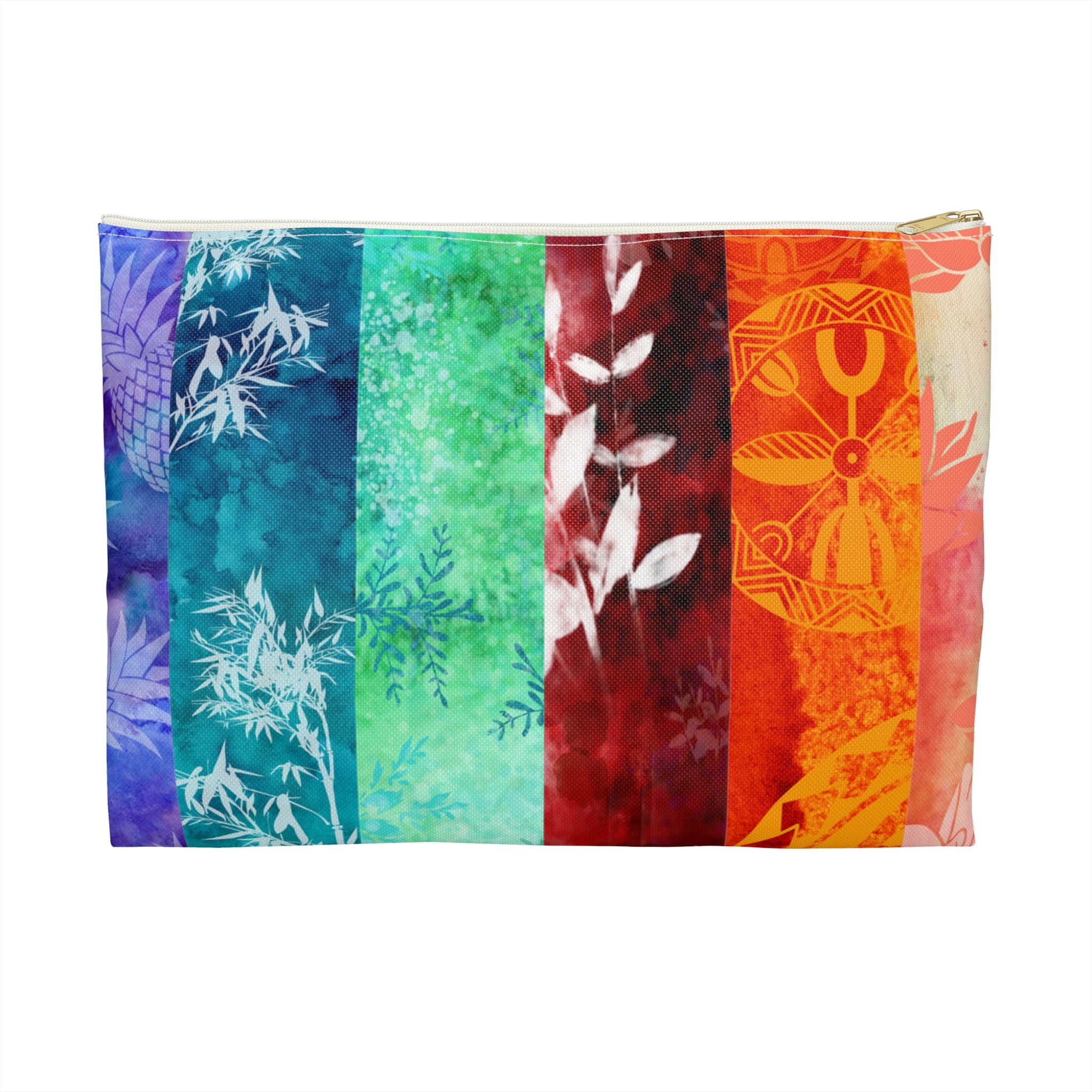 Island Vibes Travel Pouch Bag Pouches The Local Banyan Large White zipper