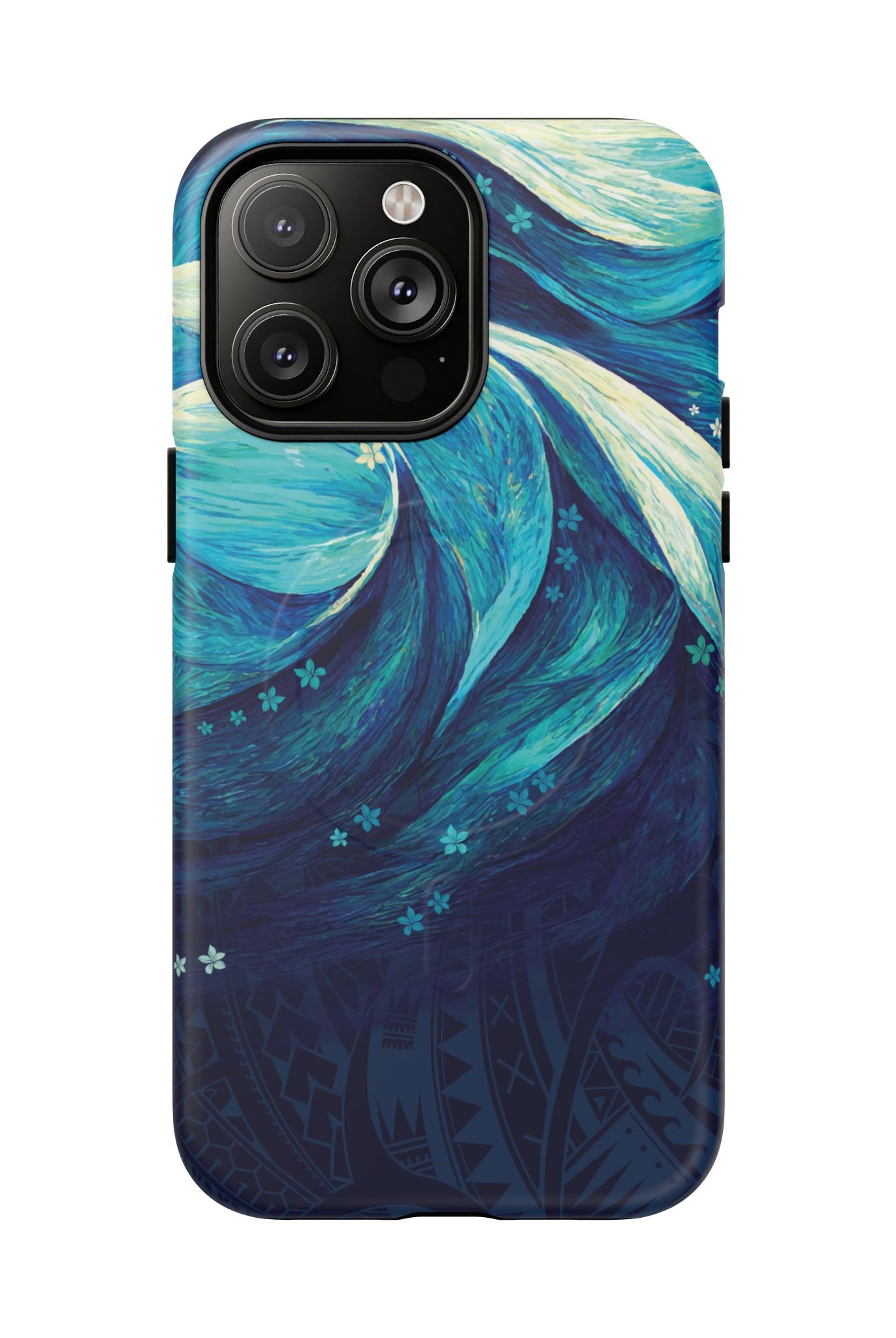 Eternal Mana MagSafe iPhone Case iPhone 14 Pro Max Matte - Hawaiian Ocean Wave Polynesian Tribal Design - The Local Banyan