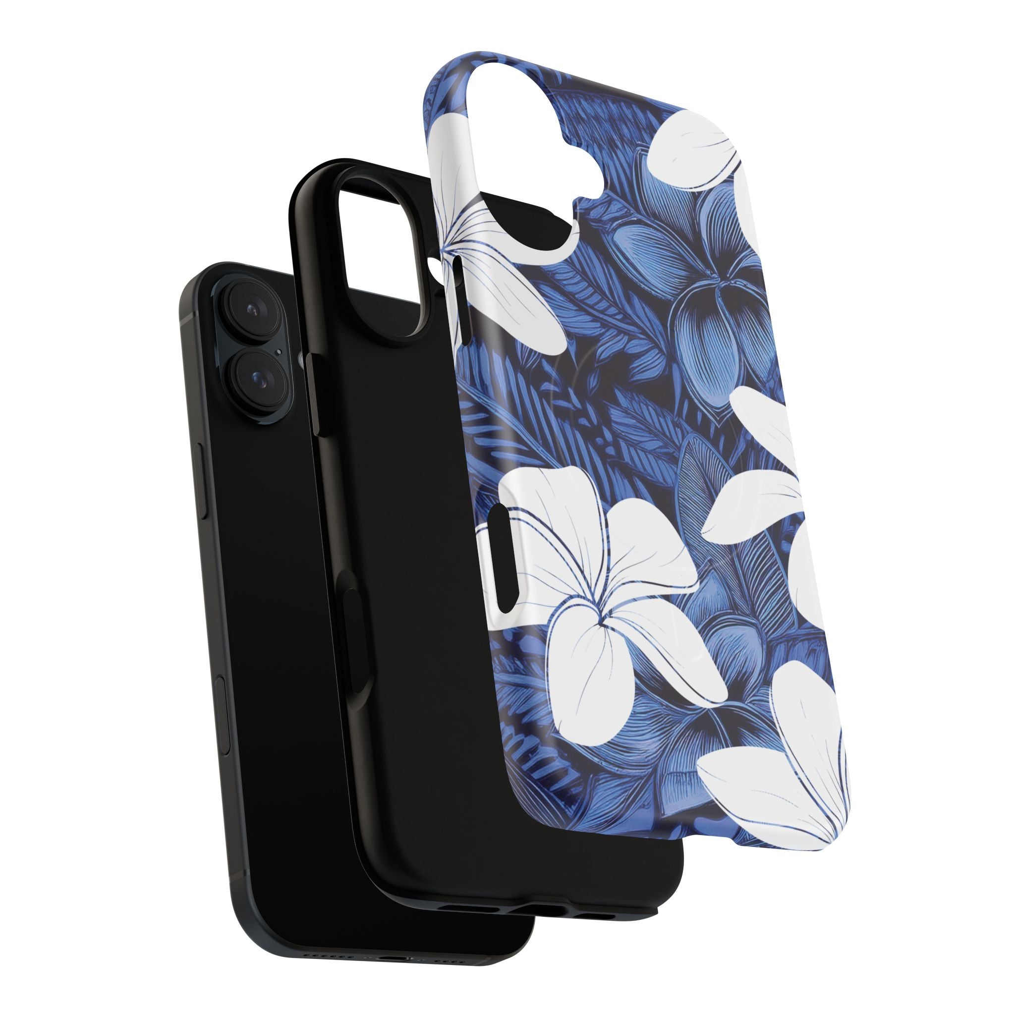 Eternal Blue Plumeria Magnetic Case for iPhone Phone Case The Local Banyan