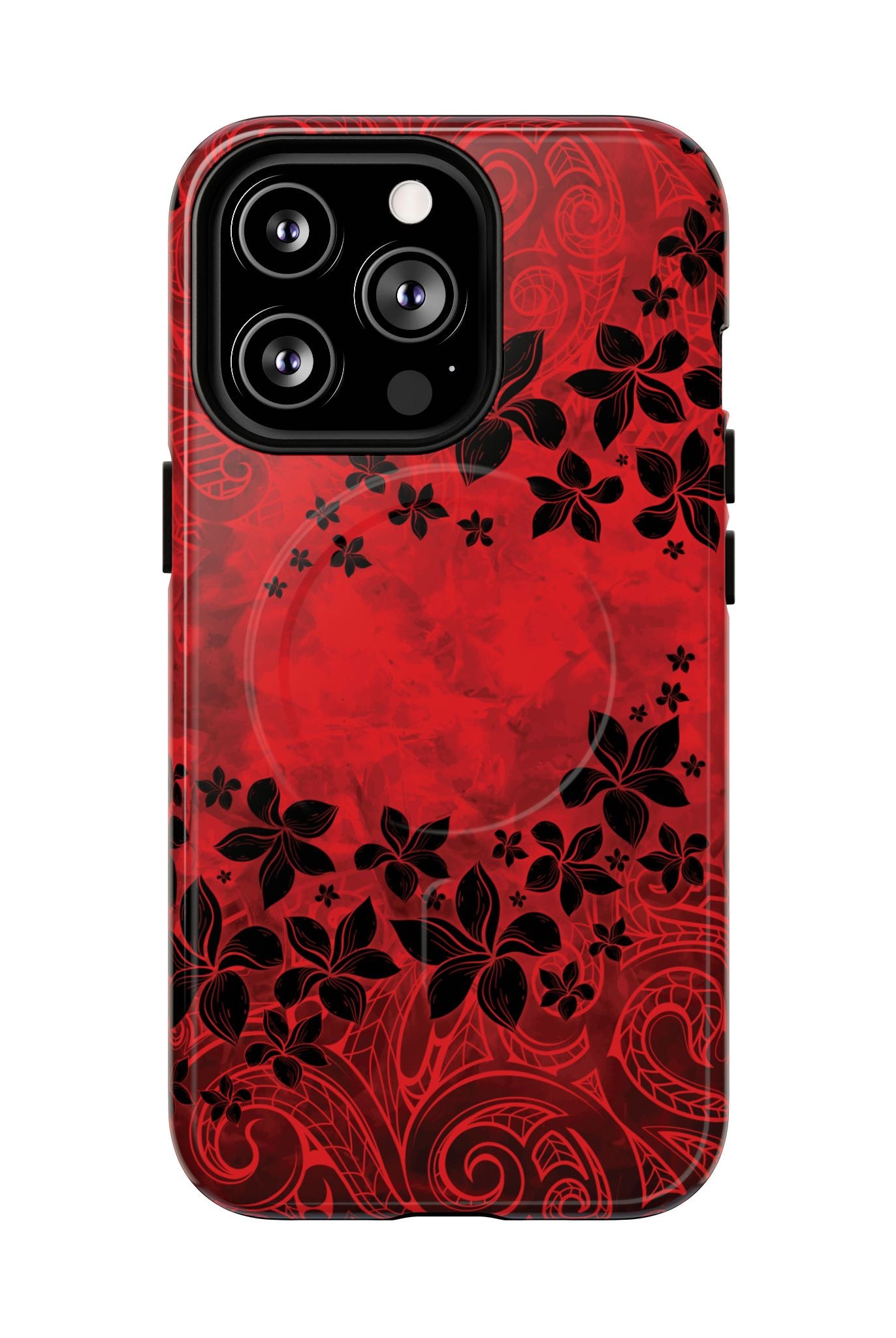 Keahi Pua MagSafe iPhone Case Side View - Dual Layer Drop Protection Hawaiian Phone Case - The Local Banyan