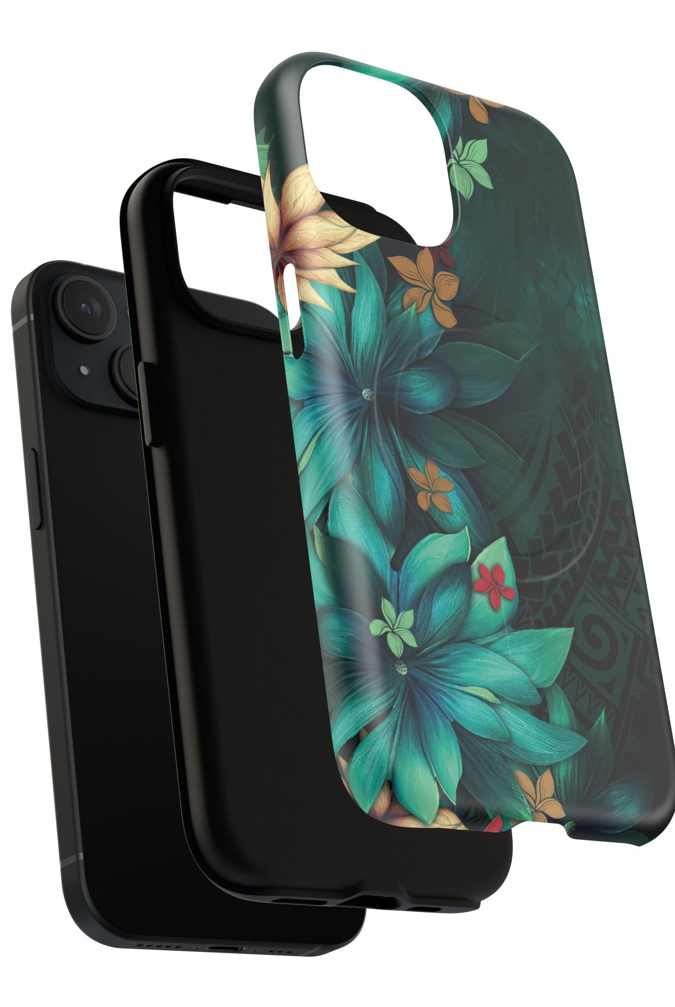 Aloha Whispers MagSafe iPhone Case Side View - Dual Layer Drop Protection Hawaiian Phone Case - The Local Banyan