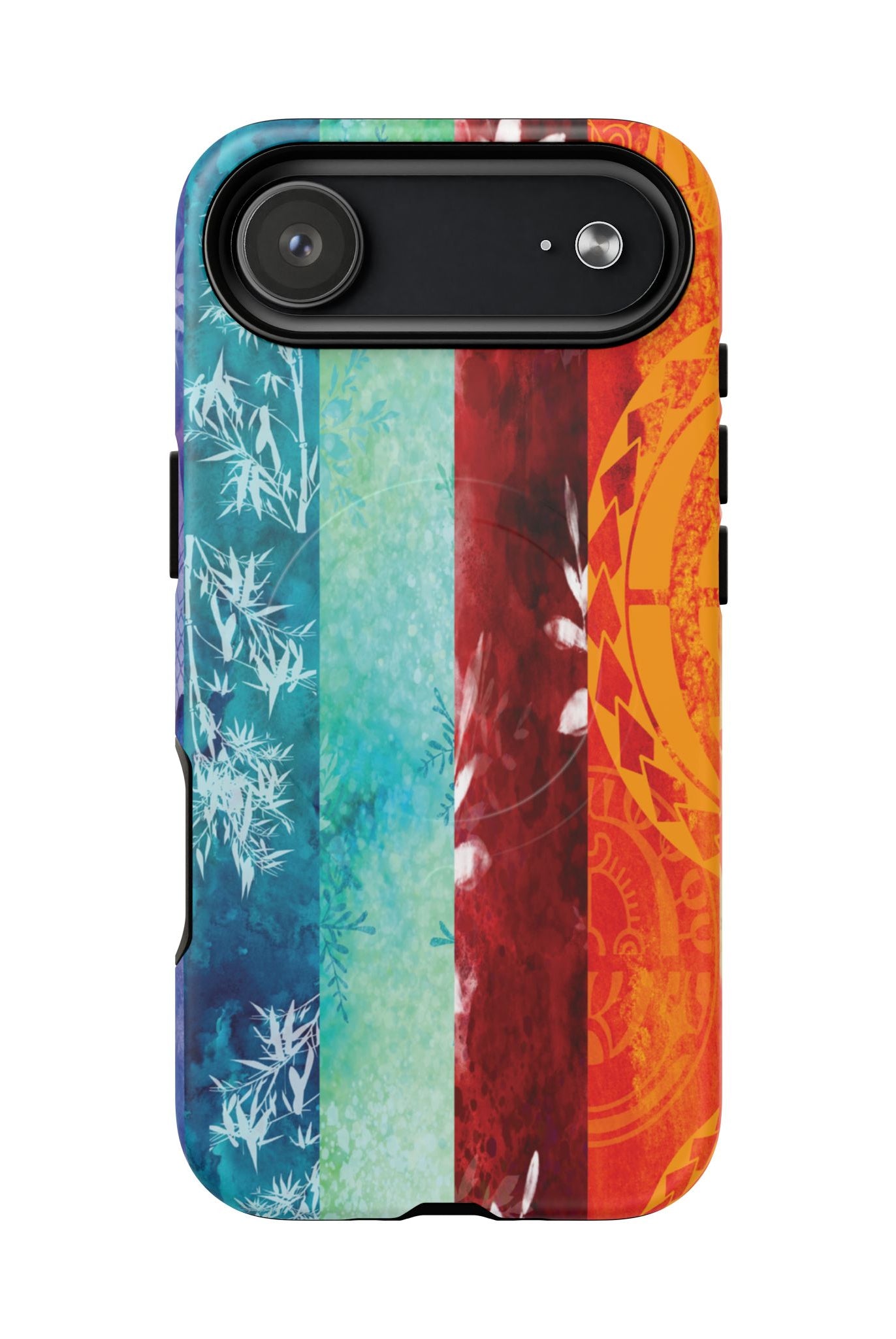Woman holding Island Vibes MagSafe iPhone Case - Hawaiian Colorful Tropical Floral Design - The Local Banyan
