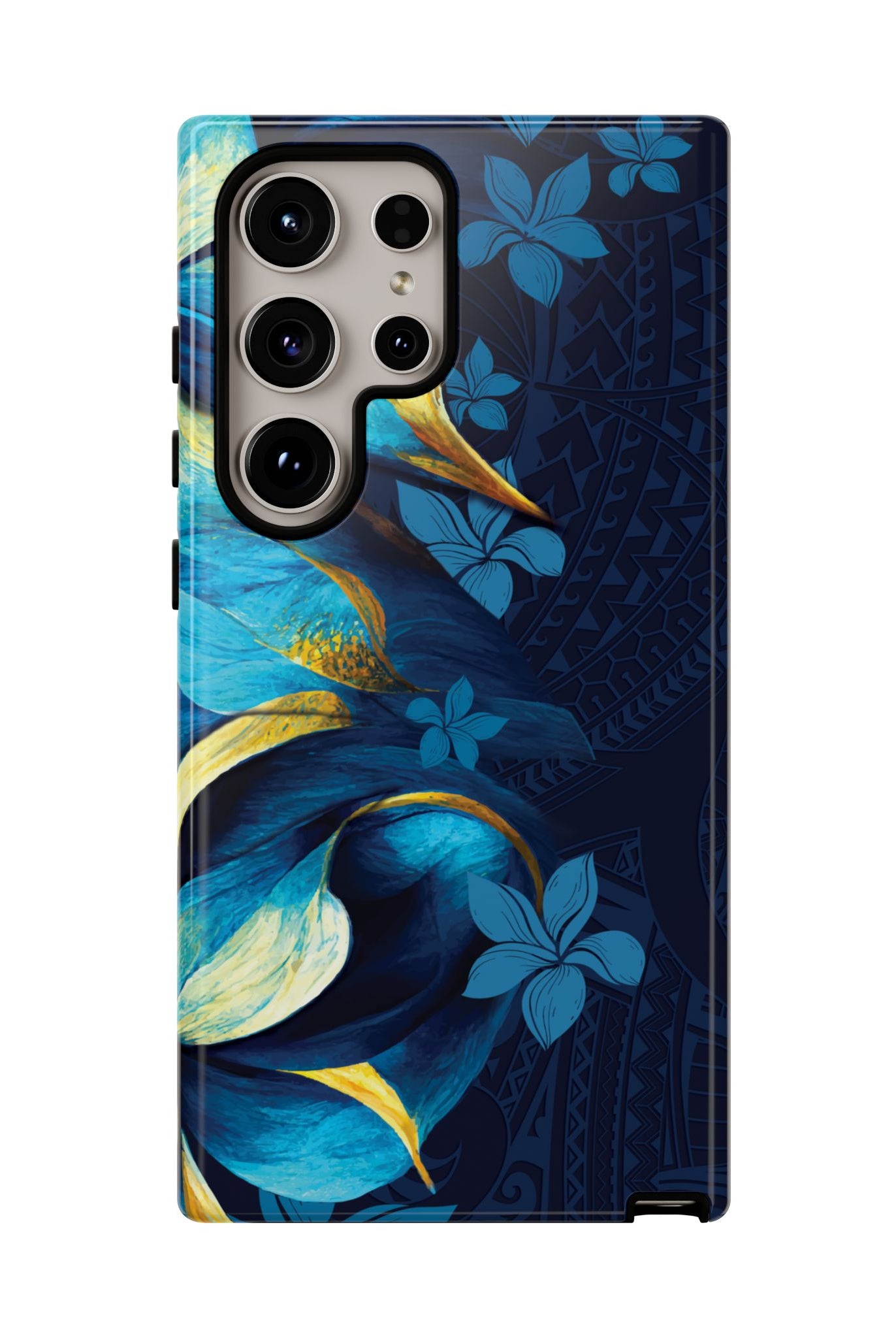 Po Mahina Tough Samsung Galaxy Case Side View - Dual Layer Drop Protection Hawaiian Phone Case - The Local Banyan