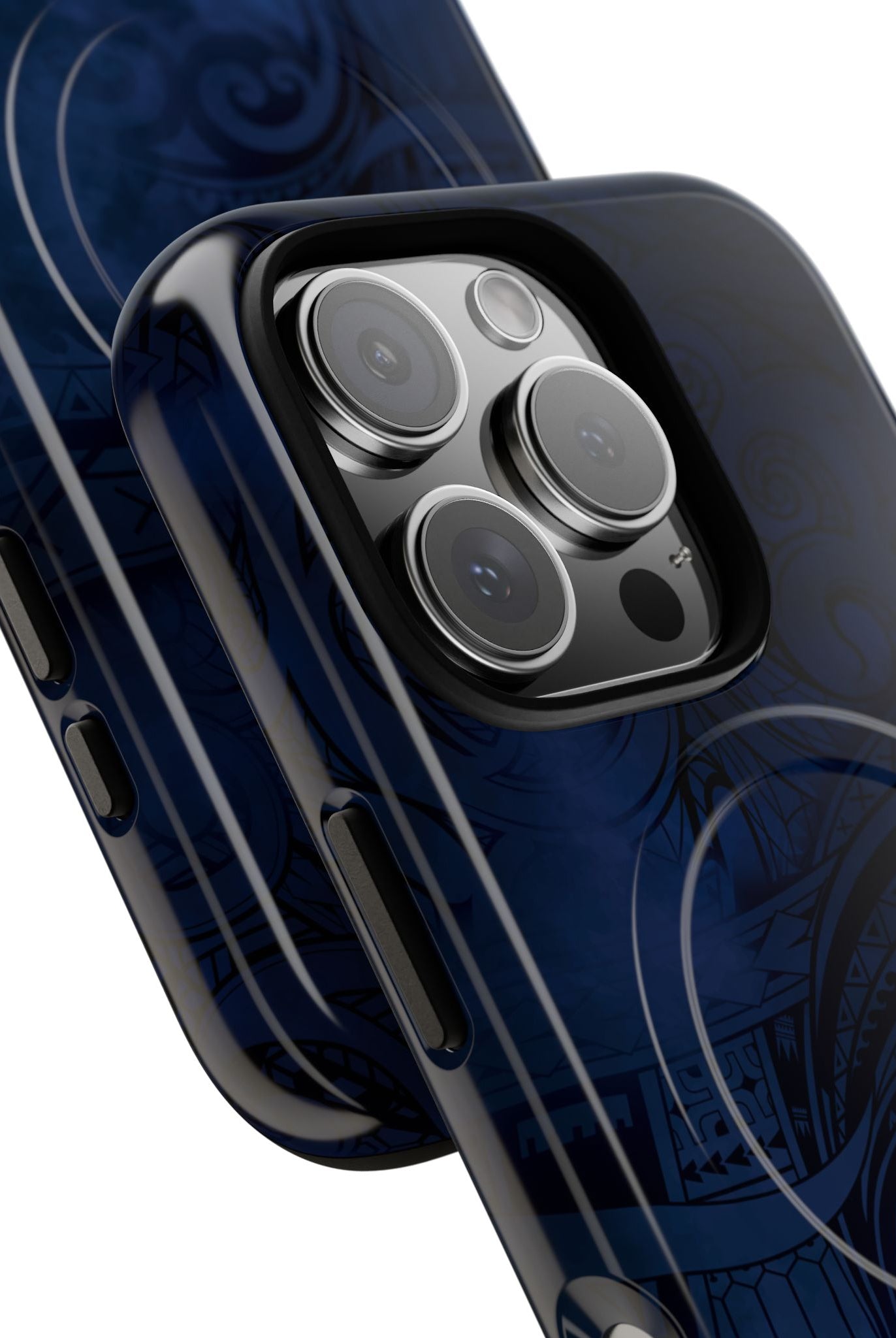 Midnight Essence MagSafe iPhone Case Side View - Dual Layer Drop Protection Hawaiian Phone Case - The Local Banyan