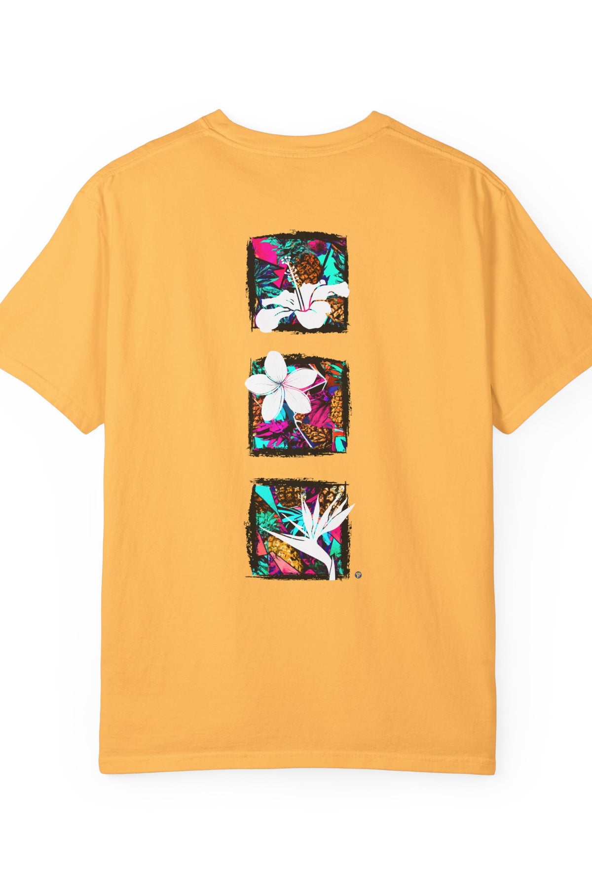 Pineapple Blossom Garment Dyed Tee Topaz Blue 4XL The Local Banyan