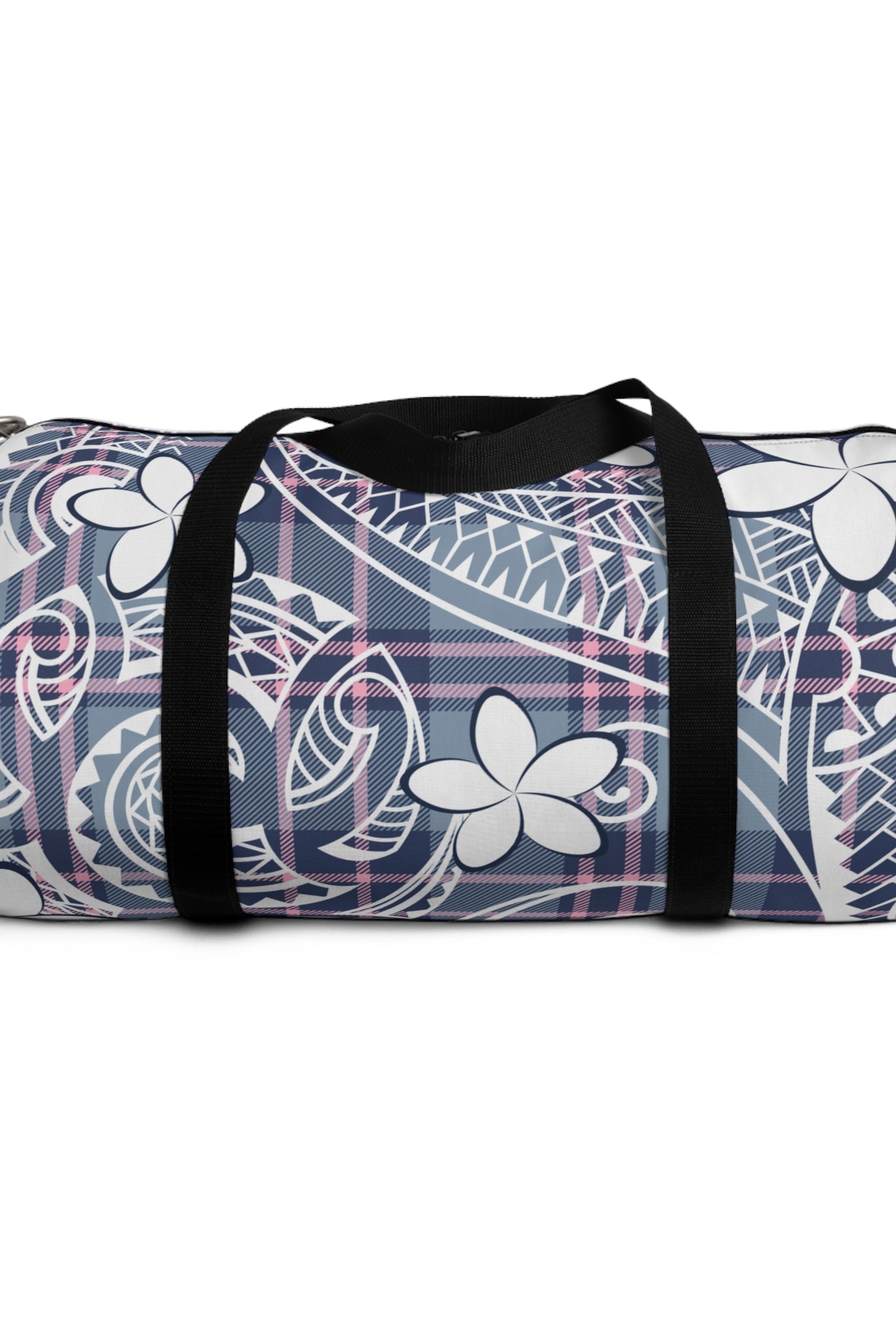 Plaid Plumeria Barrel Duffel Bag Duffels
