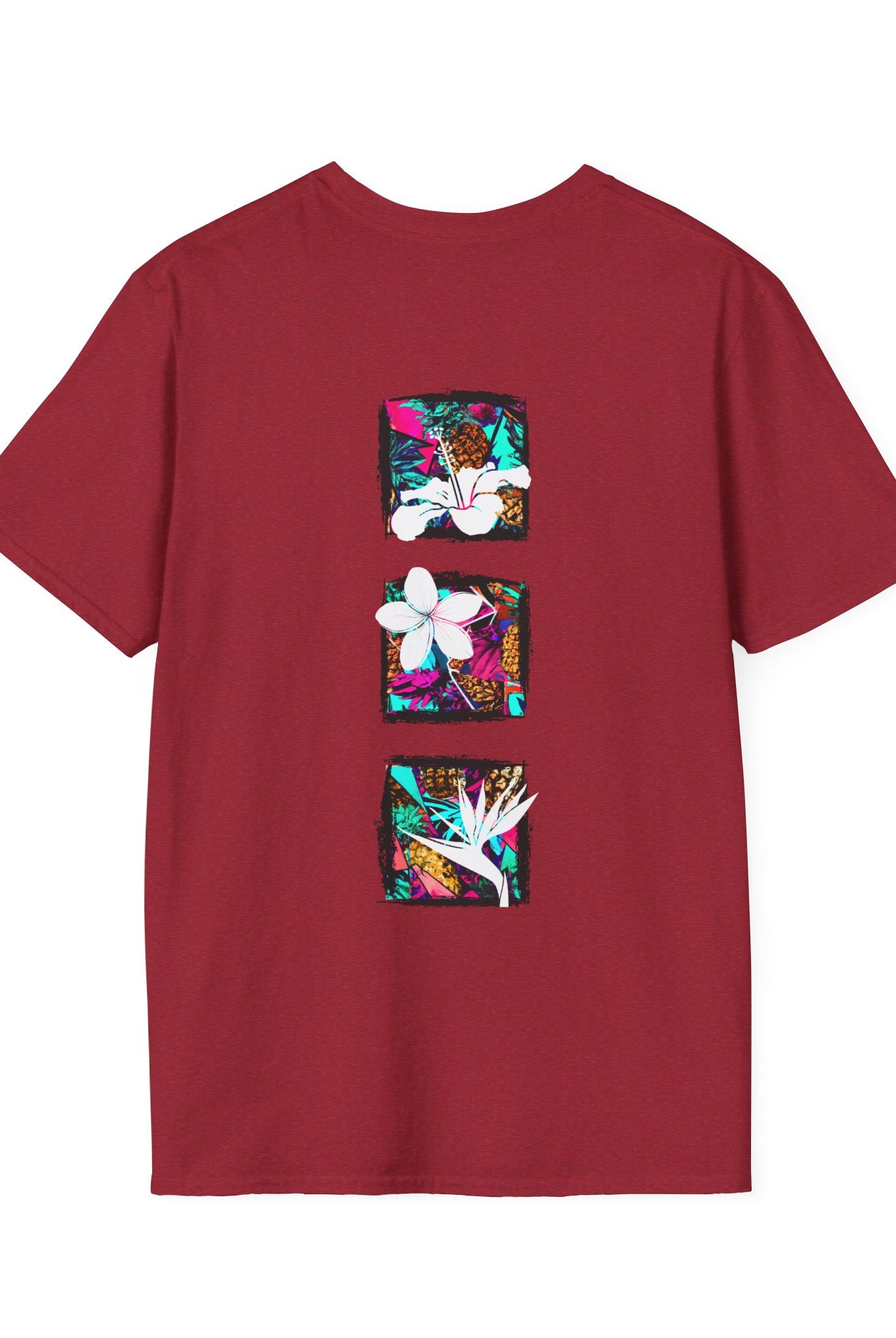 Pineapple Blossom Triad Soft Style Tee T-Shirt Antique Cherry Red S