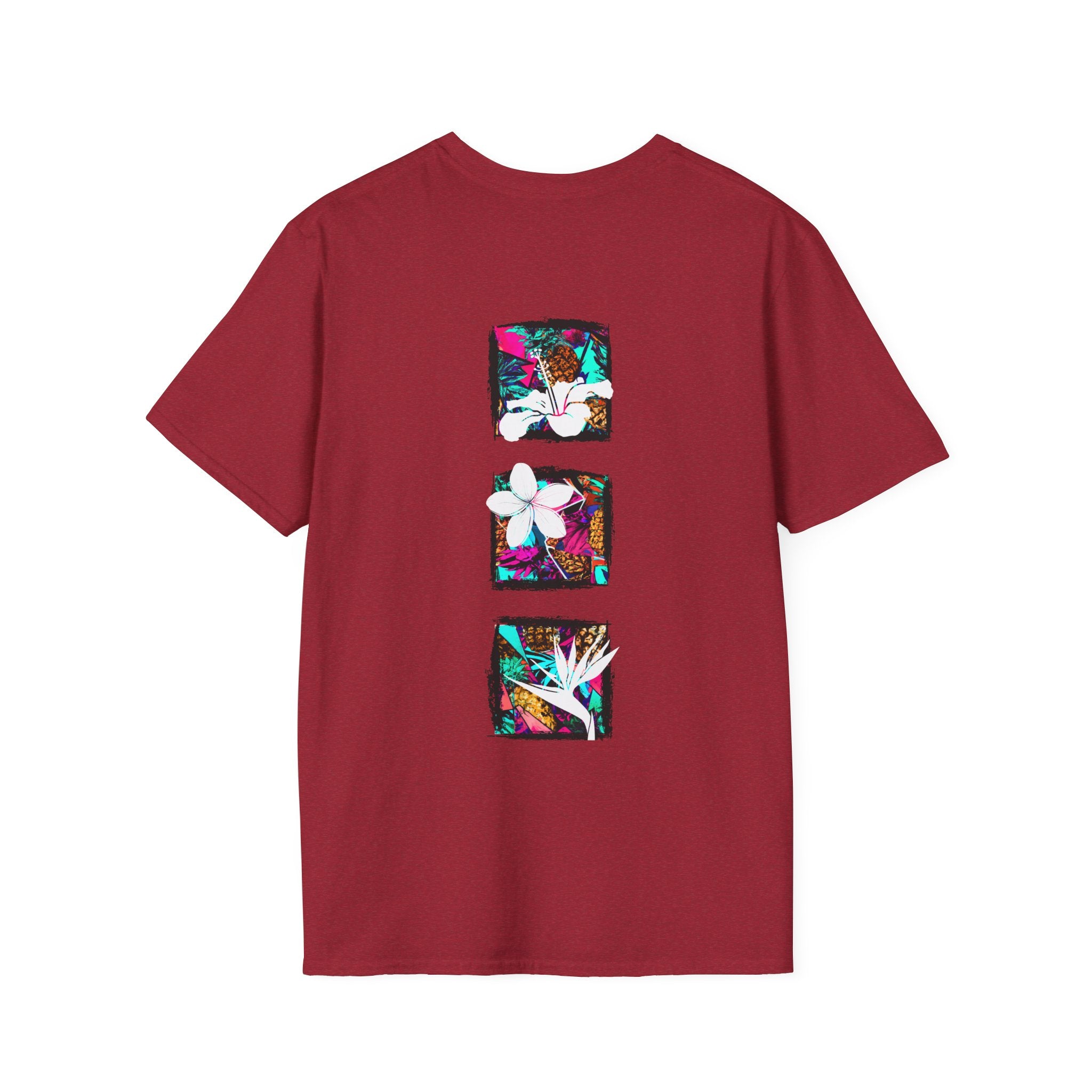 Pineapple Blossom Triad Soft Style Tee T-Shirt Antique Cherry Red S