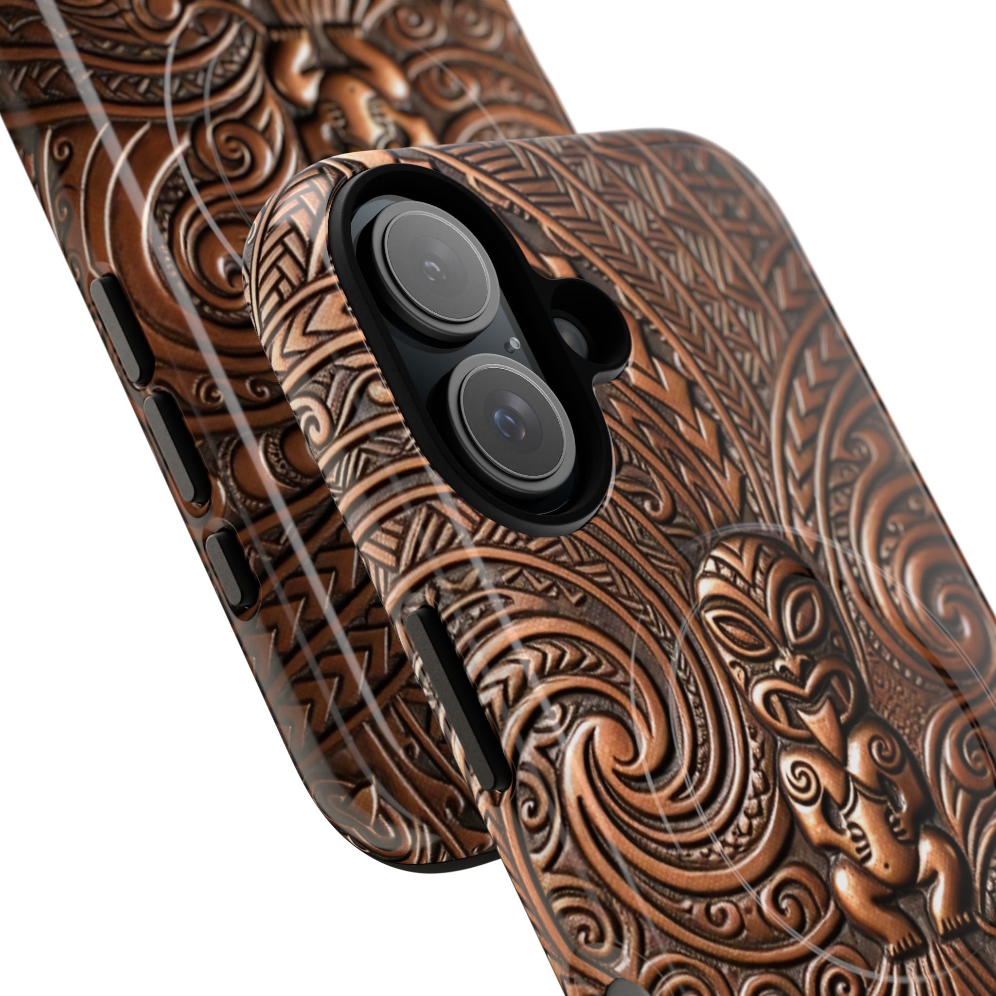 Paa Guardian MagSafe iPhone Case Side View - Dual Layer Drop Protection Hawaiian Phone Case - The Local Banyan