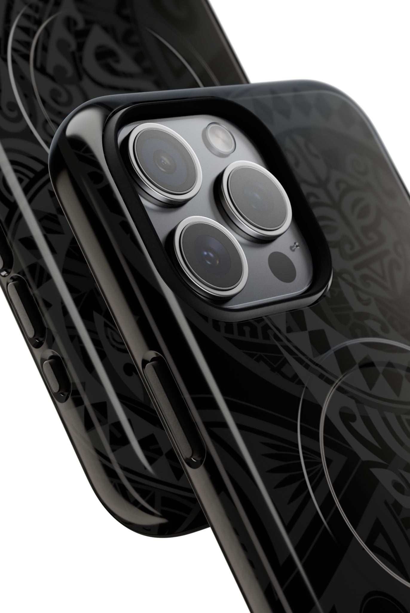 Tribal Guardian MagSafe iPhone Case Side View - Dual Layer Drop Protection Hawaiian Phone Case - The Local Banyan