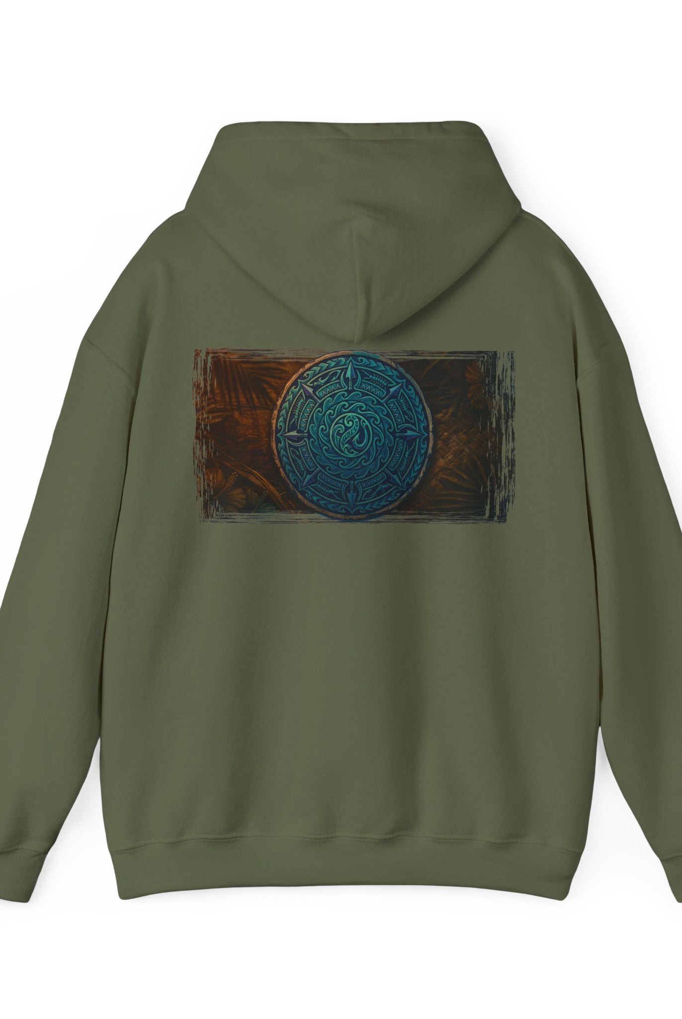 Makau Mana Heavy Blended Hooded Sweatshirt Military Green S The Local Banyan