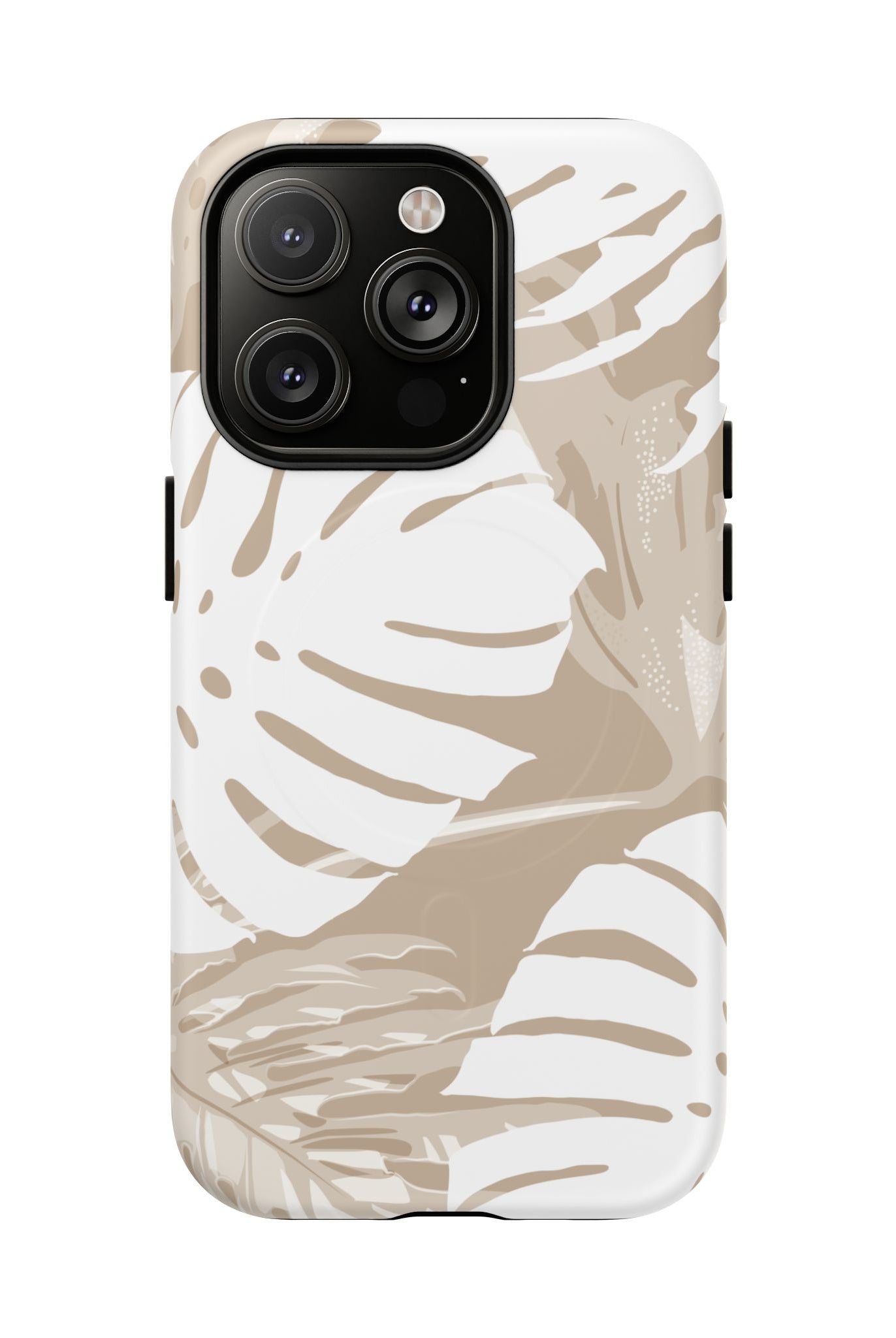 Exotic Monstera MagSafe iPhone Case iPhone 14 Pro Matte - Hawaiian Tropical Monstera Botanical Neutral Design - The Local Banyan