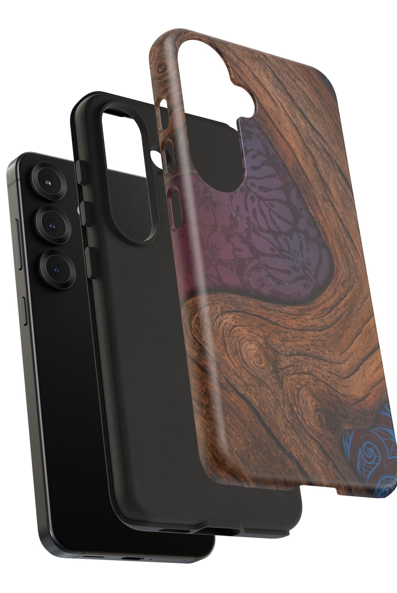 Rooted Tough Samsung Galaxy Case Side View - Dual Layer Drop Protection Hawaiian Phone Case - The Local Banyan