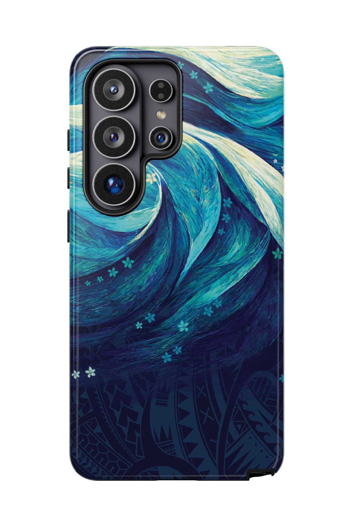 Eternal Mana Tough Samsung Galaxy Case Samsung Galaxy S26 Ultra Glossy - Hawaiian Ocean Wave Polynesian Tribal Design - The Local Banyan