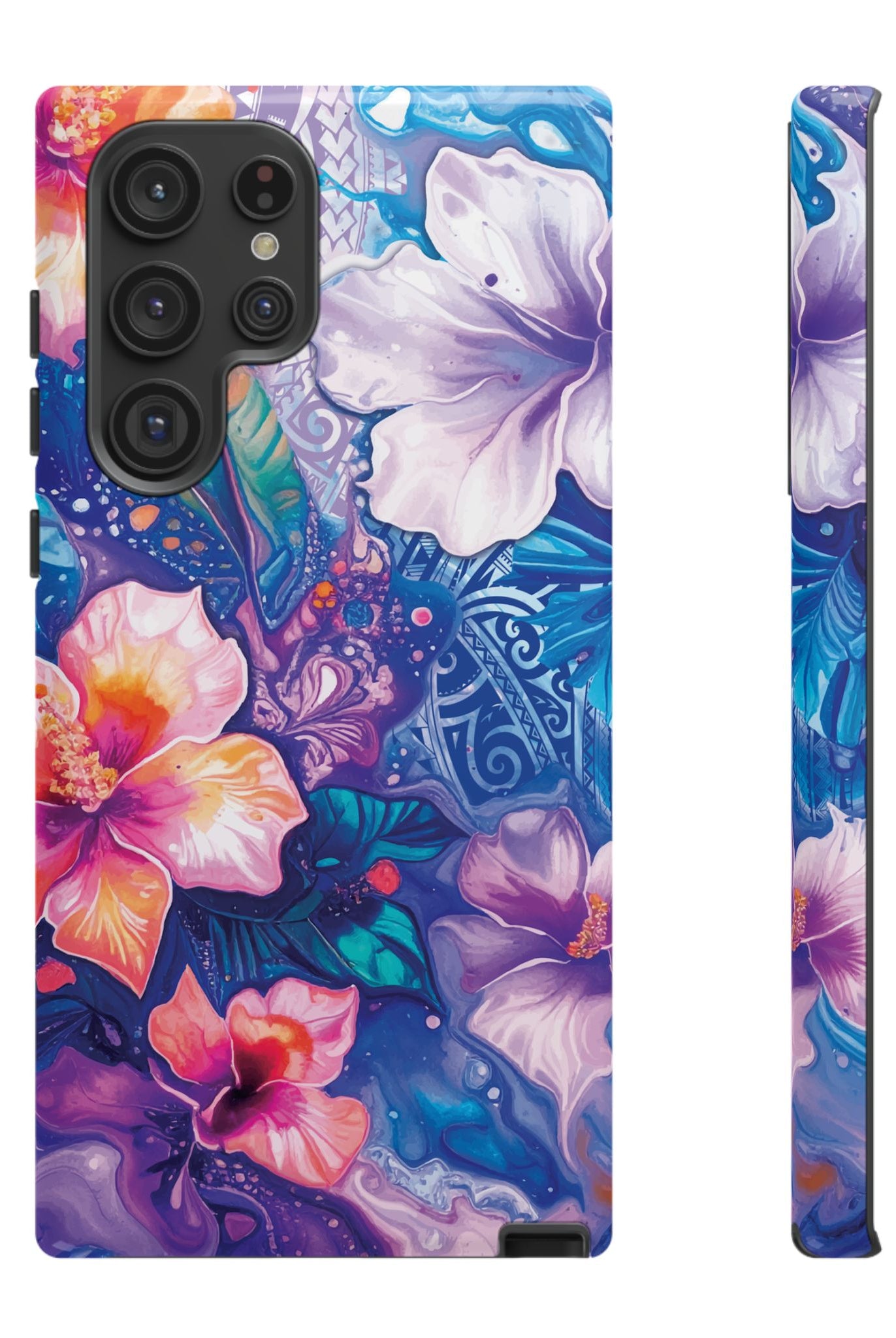 Aloha Wai Tough Samsung Galaxy Case Samsung Galaxy S22 Ultra Glossy - Hawaiian Aloha Tropical Floral Design - The Local Banyan