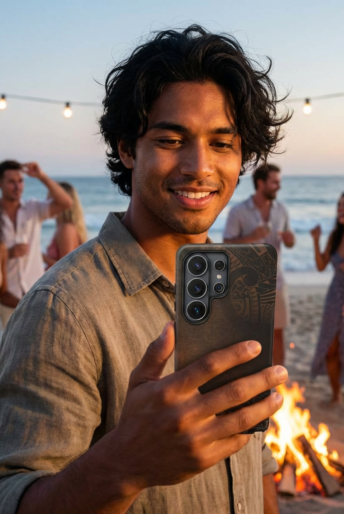 Aloha Aina Tough Samsung Galaxy Case Samsung Galaxy S26 Ultra Matte - Hawaiian Earth Tone Polynesian Tribal Design - The Local Banyan