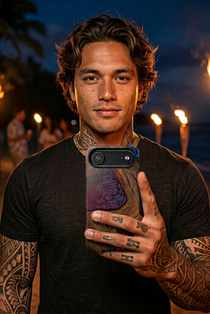 Rooted MagSafe iPhone Case iPhone 17 Air Glossy - Hawaiian Koa Wood Island Strength Tribal Design - The Local Banyan