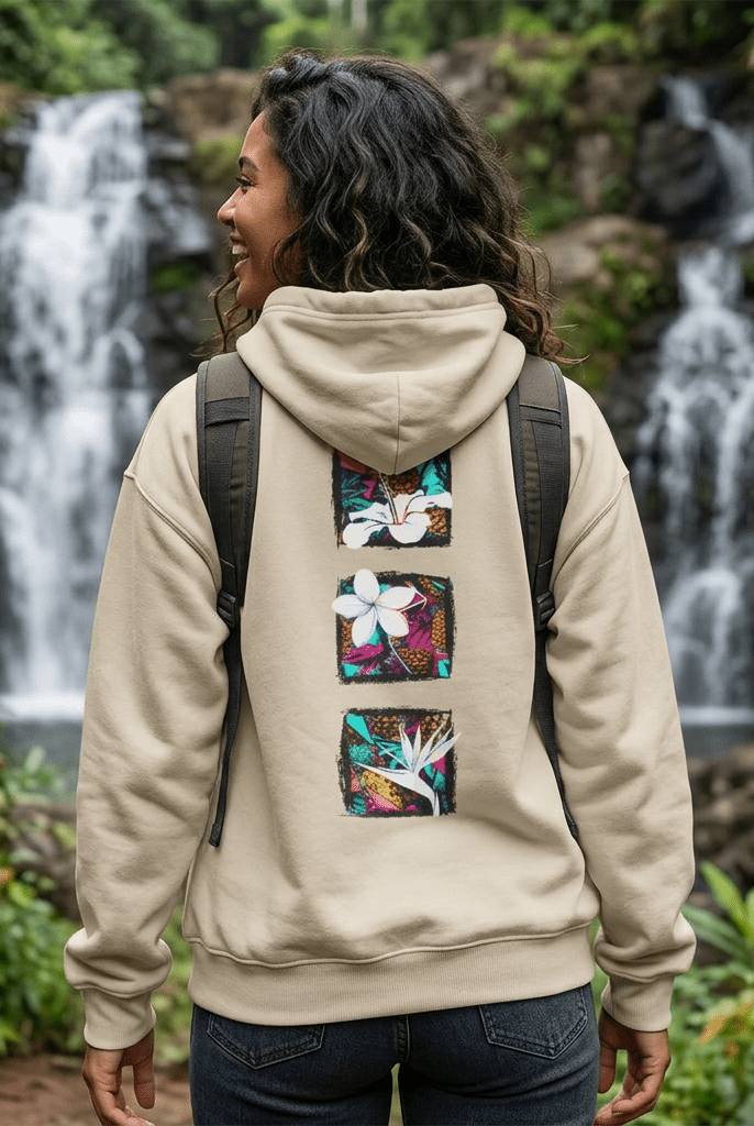 Pineapple Blossom Heavy Blend Hooded Sweatshirt Maroon S The Local Banyan