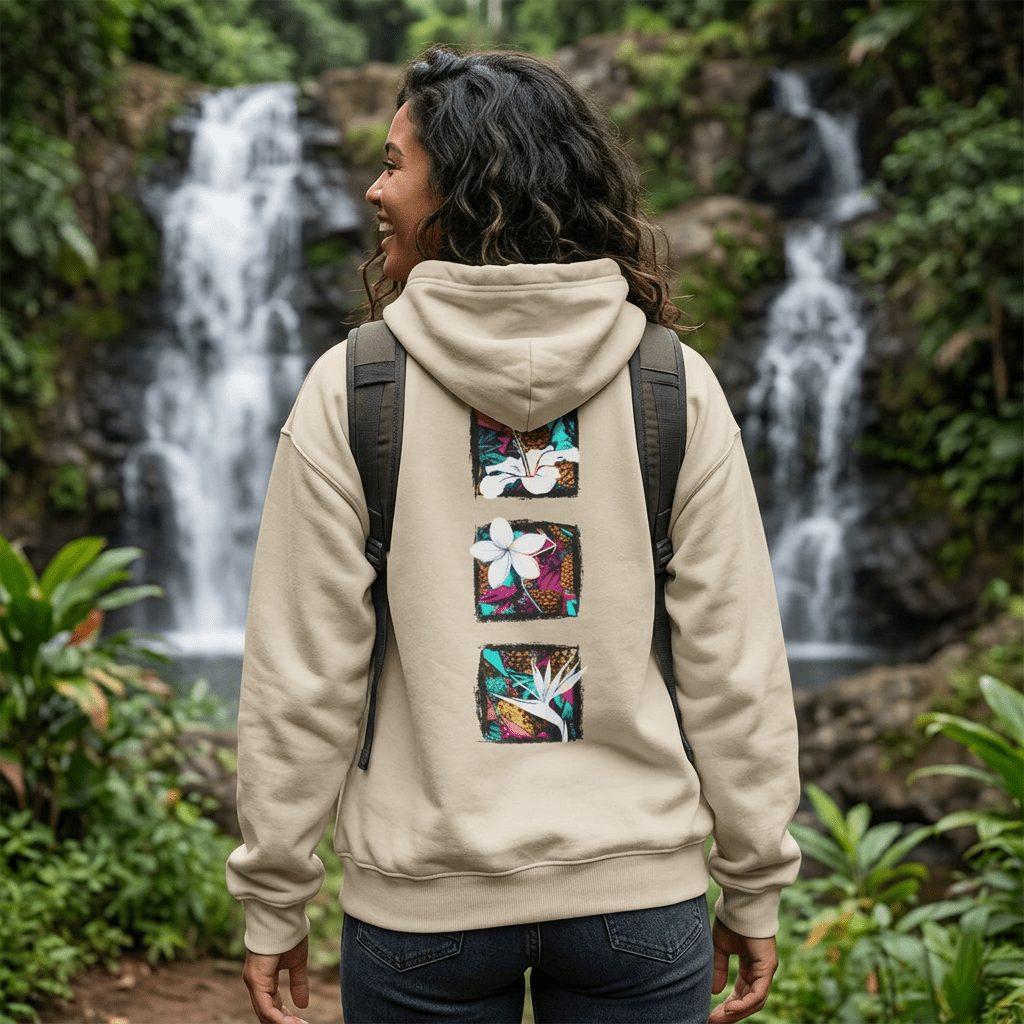 Pineapple Blossom Heavy Blend Hooded Sweatshirt Maroon S The Local Banyan