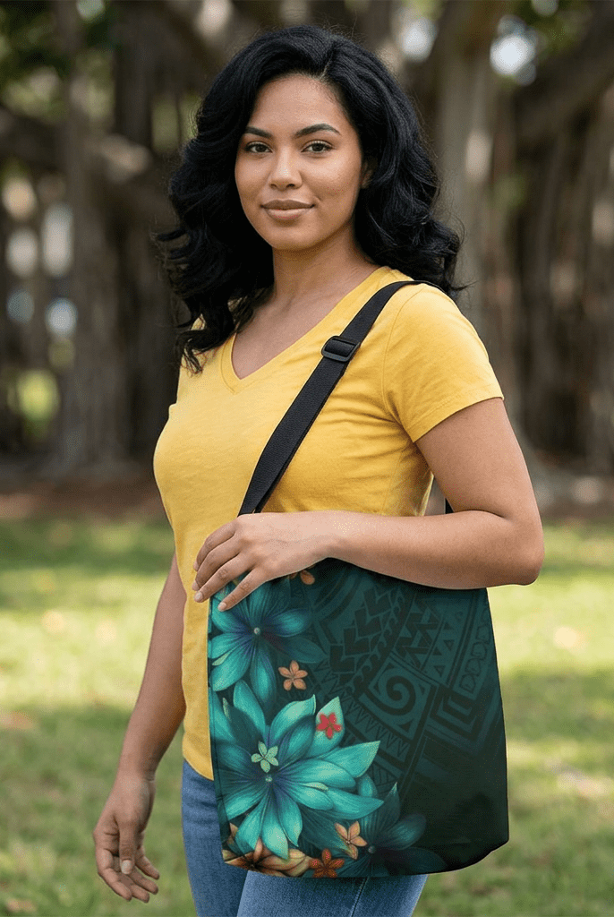 Aloha Whispers Tote Bag with Adjustable Strap 18" × 18'' The Local Banyan