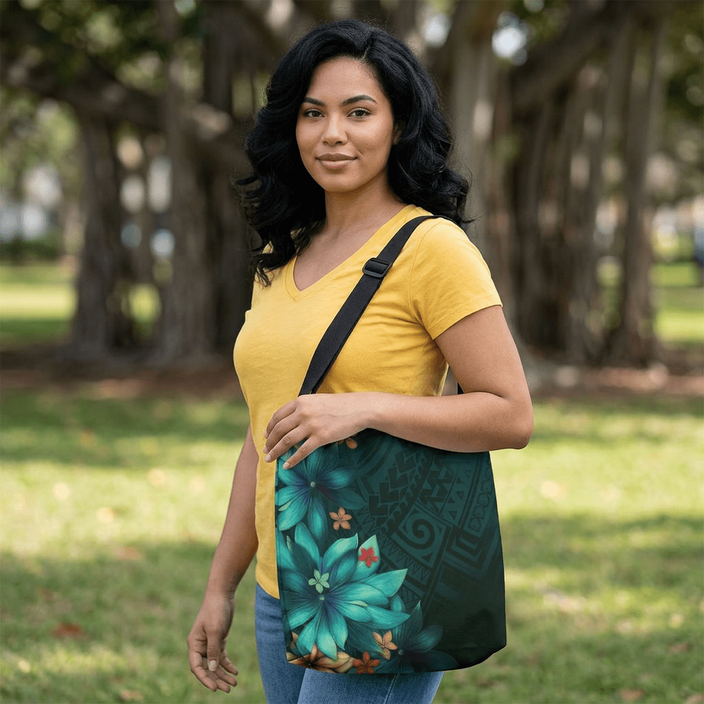 Aloha Whispers Tote Bag with Adjustable Strap 18" × 18'' The Local Banyan